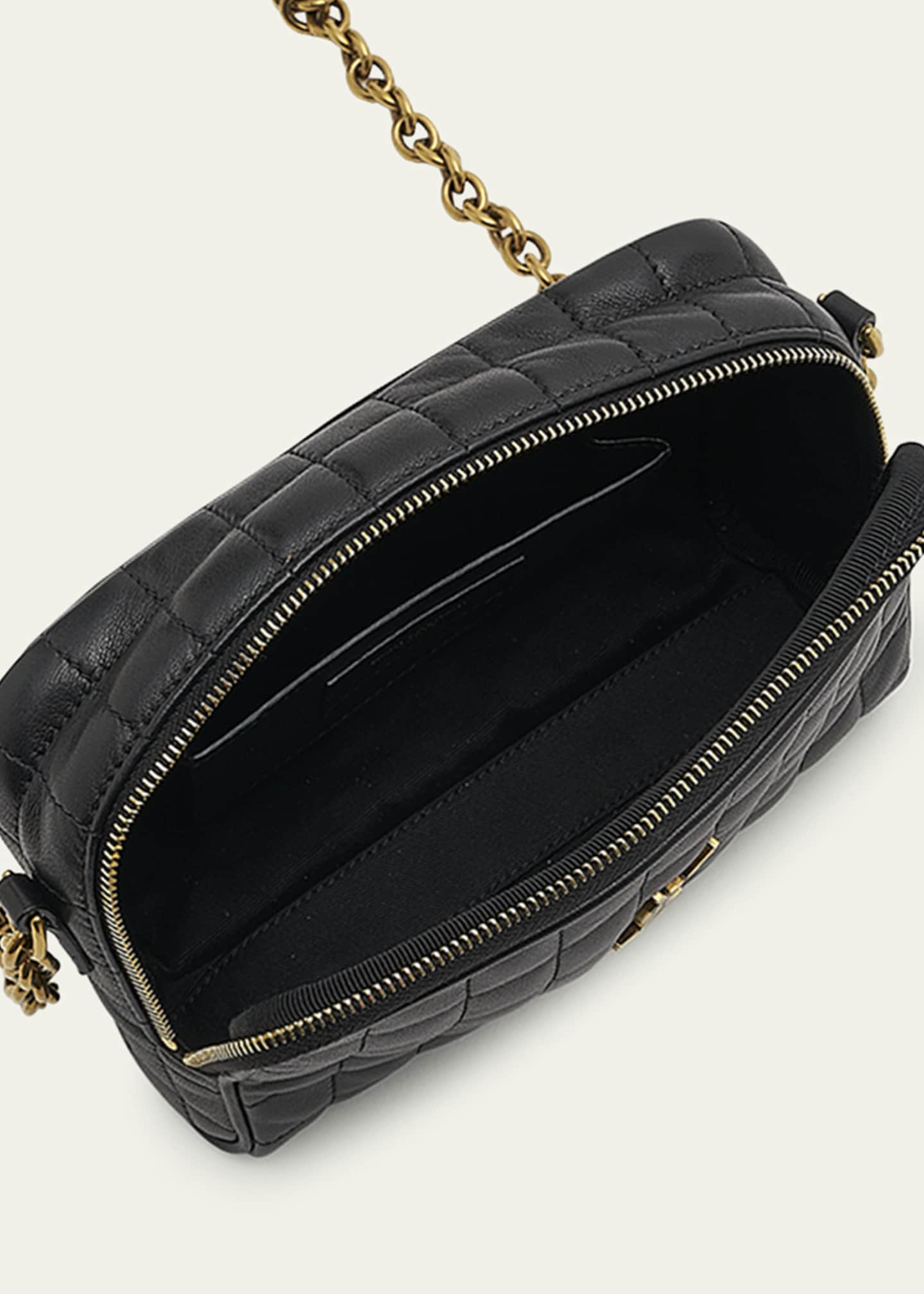 Saint Laurent Mini Quilted Leather Camera Shoulder Bag