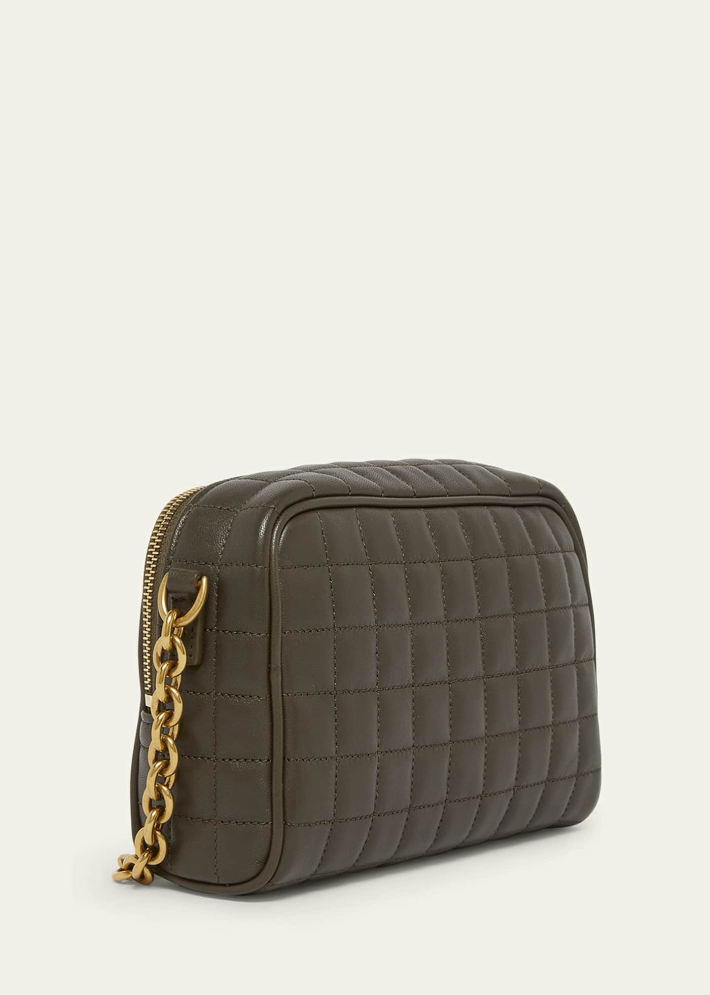 Saint Laurent Cassandre Mini YSL Camera Bag in Quilted Smooth Leather Image 3 of 5