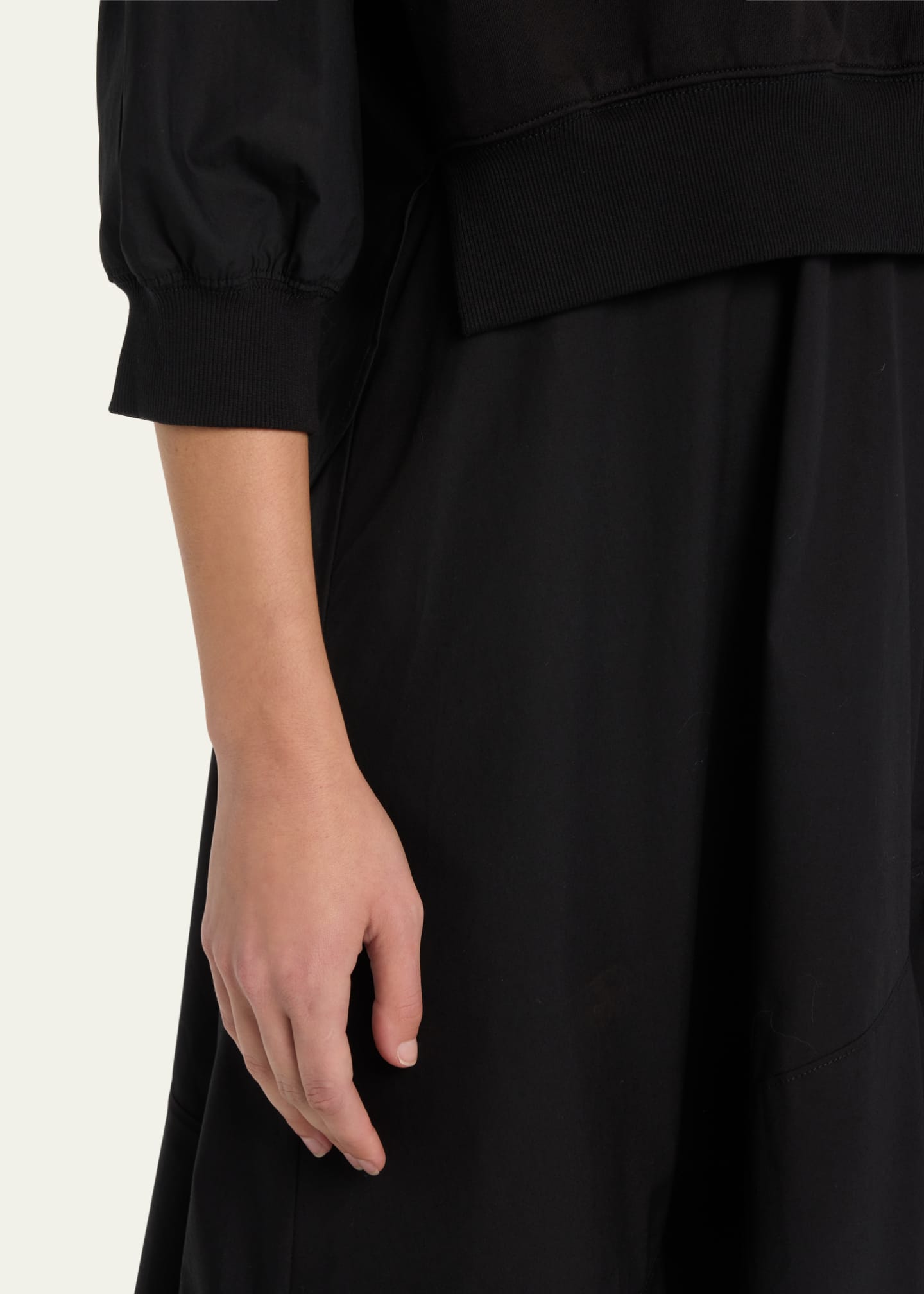 3.1 Phillip Lim Sweatshirt Tear-Drop Sleeve Combo Dress - Bergdorf Goodman