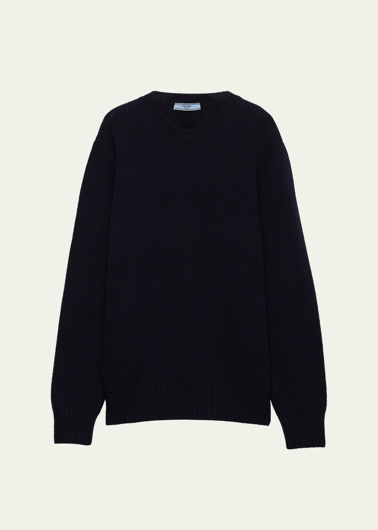 Prada Cashmere Wool Crew-Neck Sweater - Bergdorf Goodman