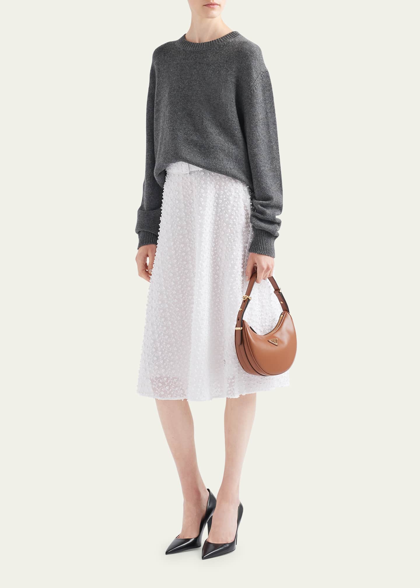 Prada Superpose Belted Midi Skirt Image 2 of 4