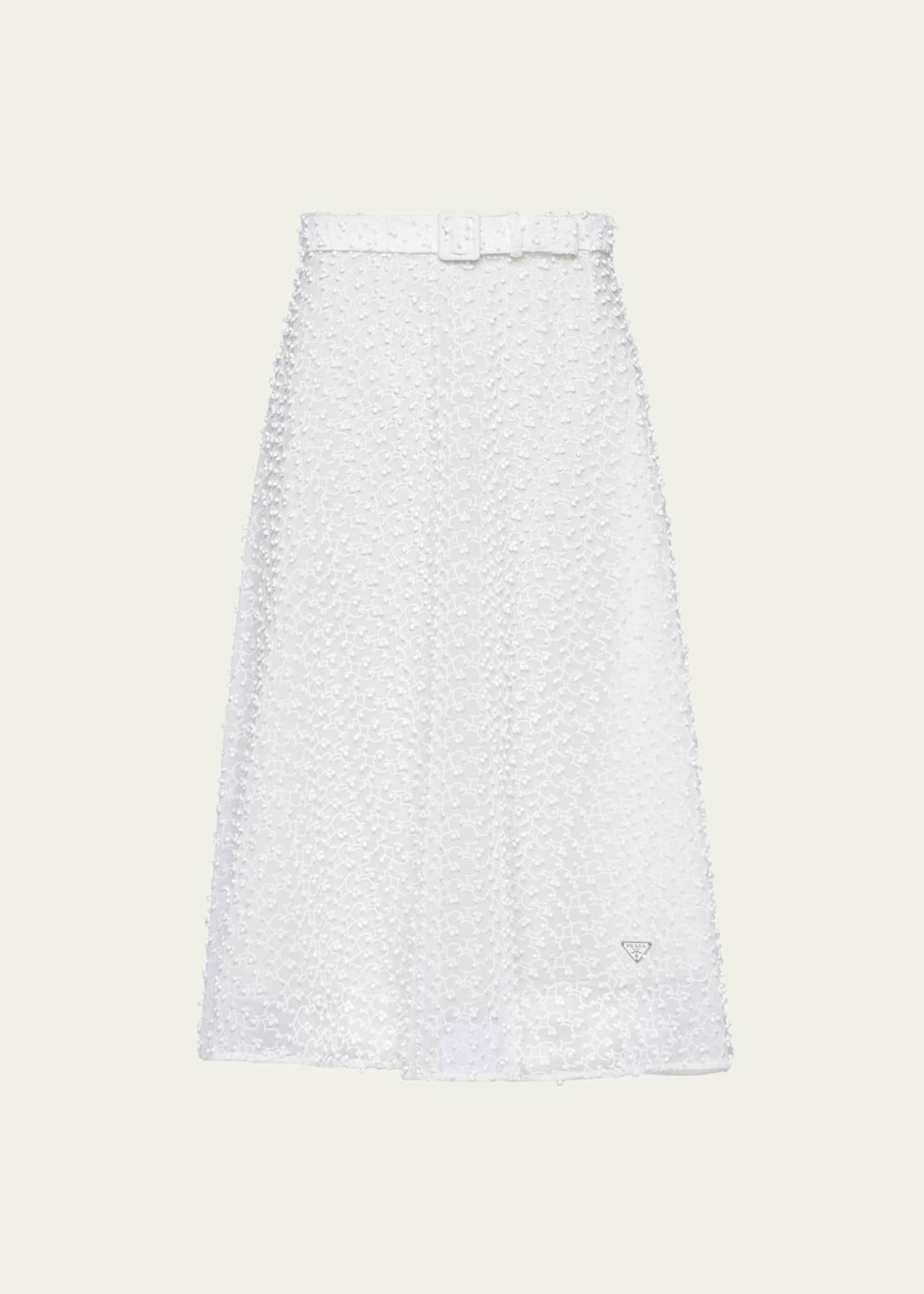 Prada Superpose Belted Midi Skirt Image 1 of 4