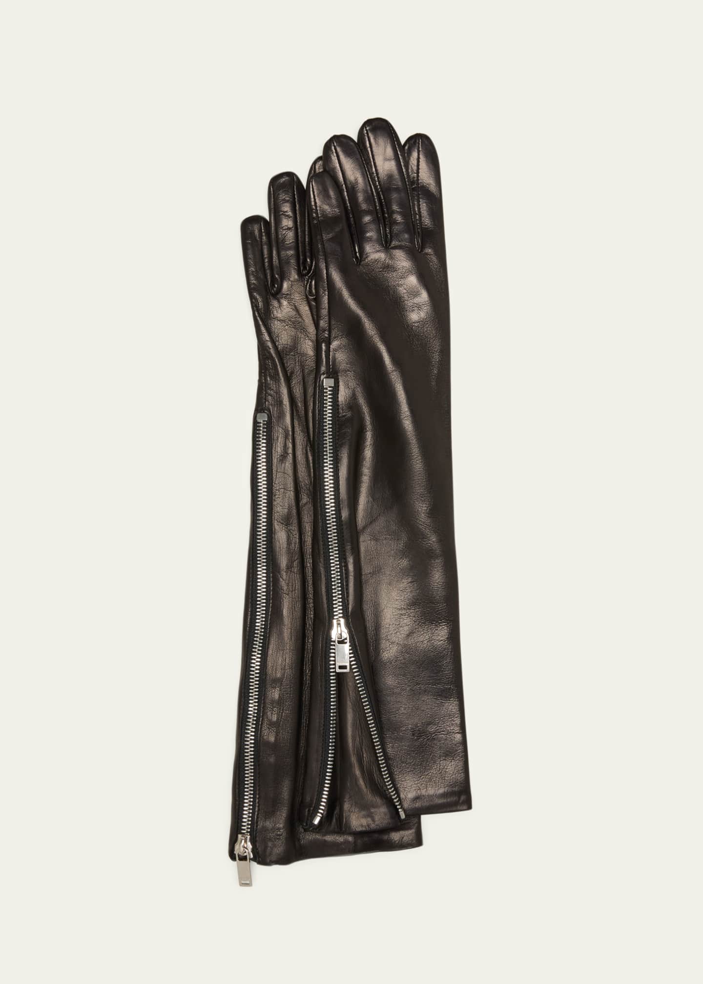 Jil Sander Patent Leather Zip Gloves Image 2 of 2