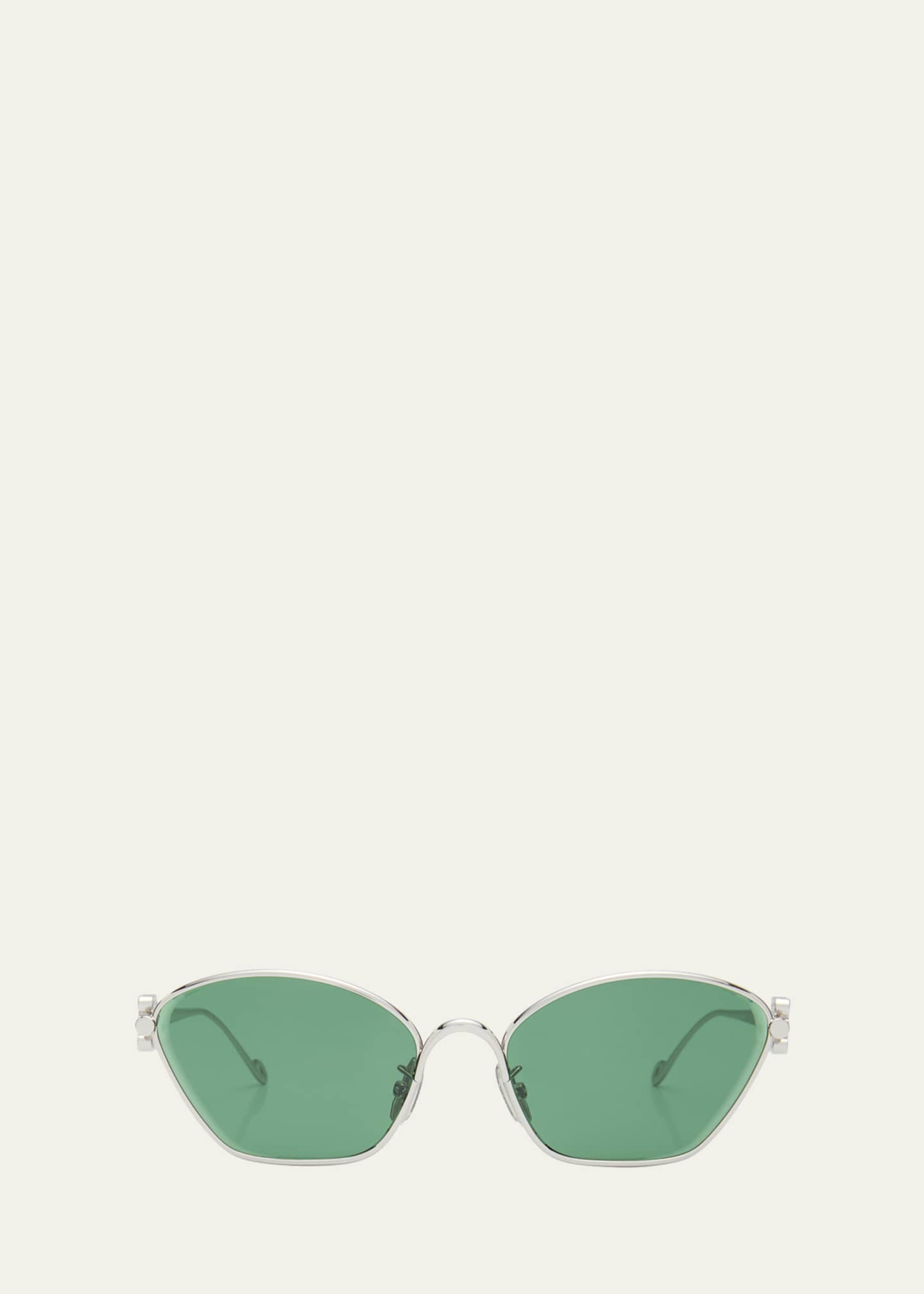 Anagram Flat Top Sunglasses in White - Loewe