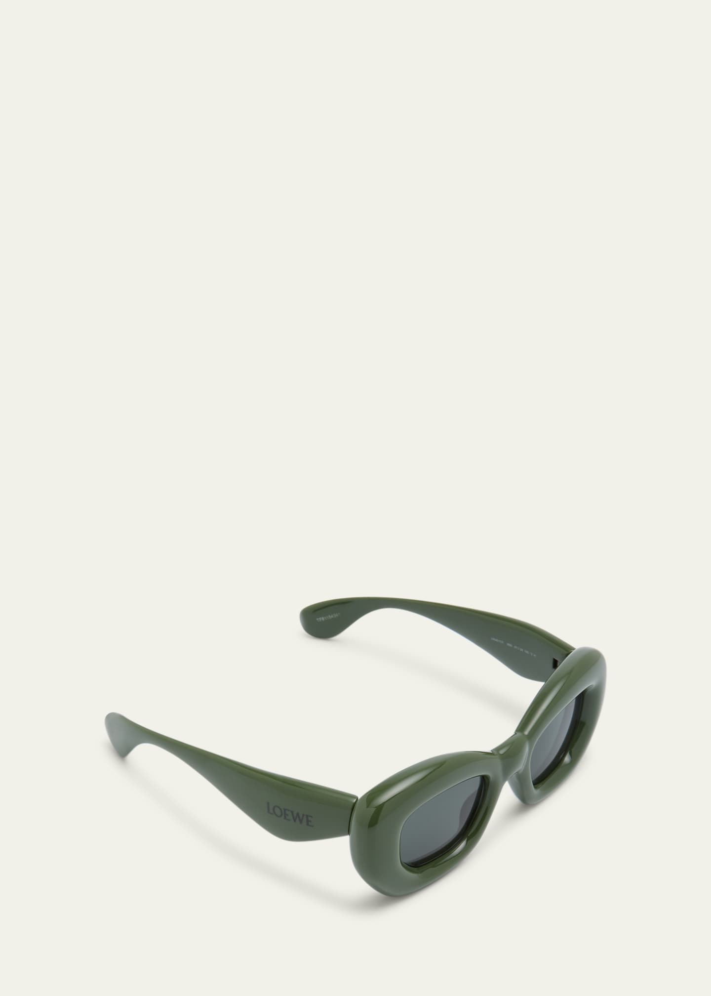 Loewe Inflated Green Acetate Butterfly Sunglasses - Bergdorf Goodman