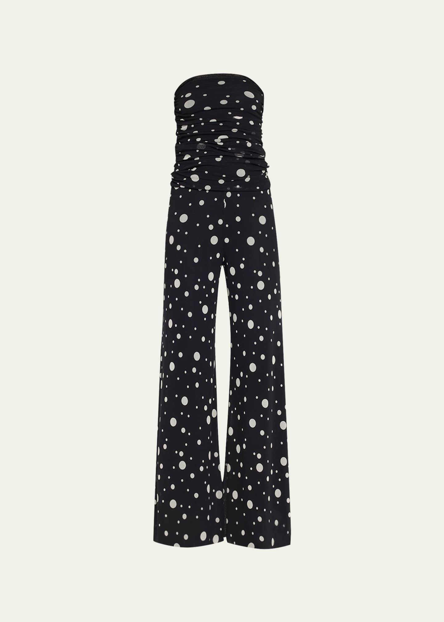 Fuzzi Strapless Polka-Dot Tulle Jumpsuit - Bergdorf Goodman