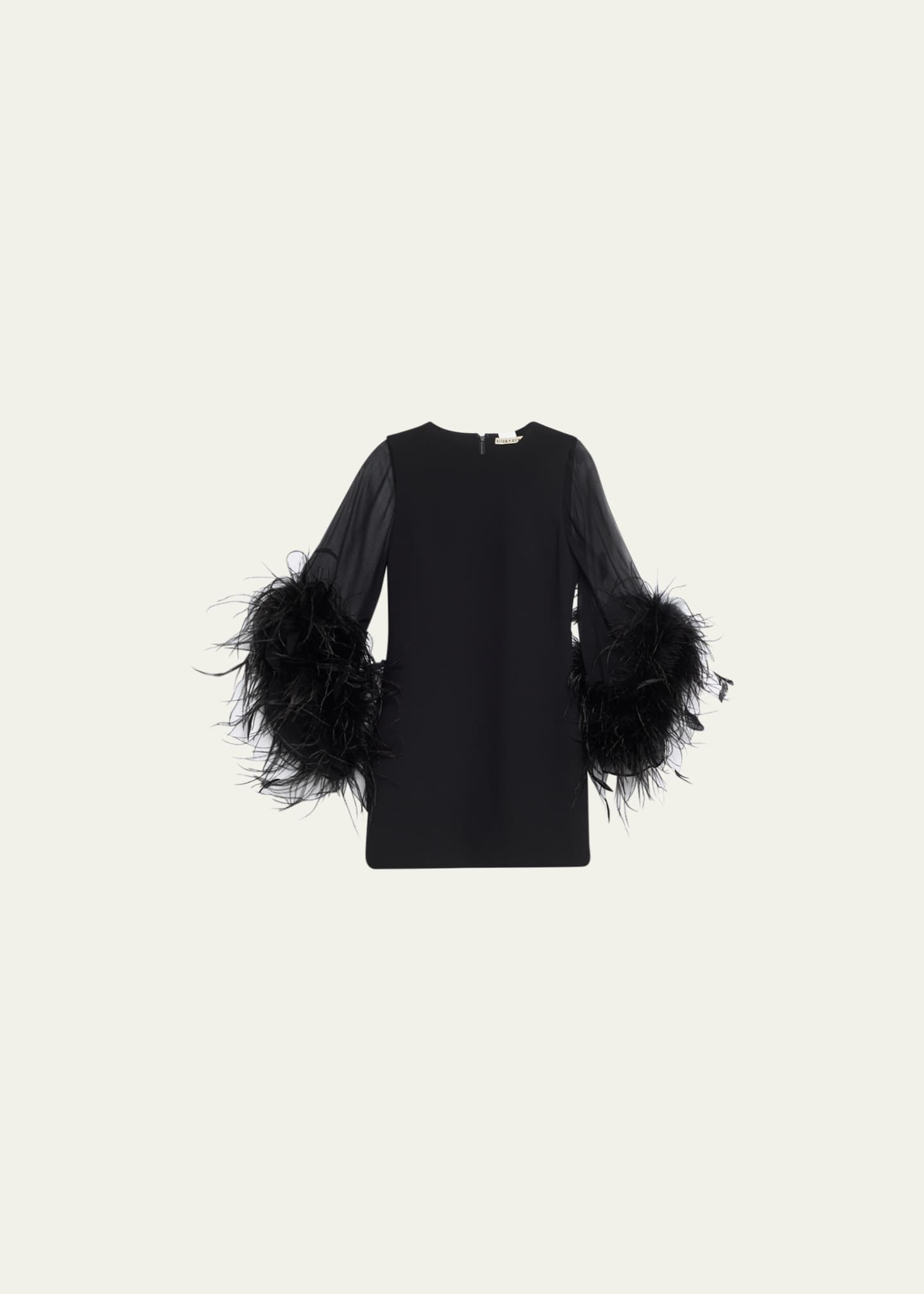 Alice and olivia top feather dress