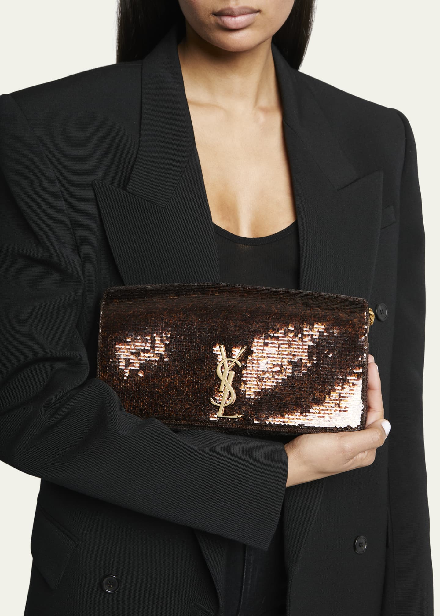 Saint laurent glitter bag on sale