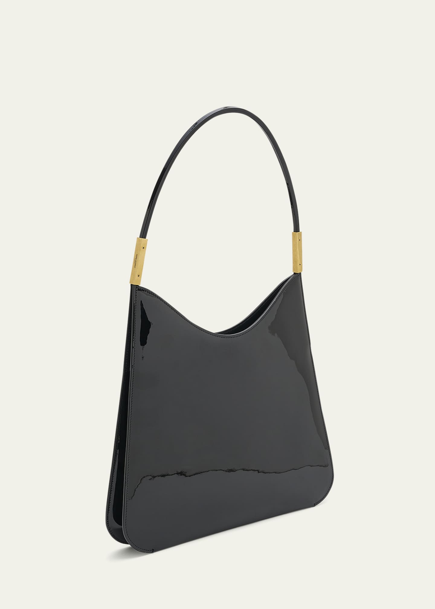 Saint Laurent Sadie Ysl Patent Leather Hobo Bag