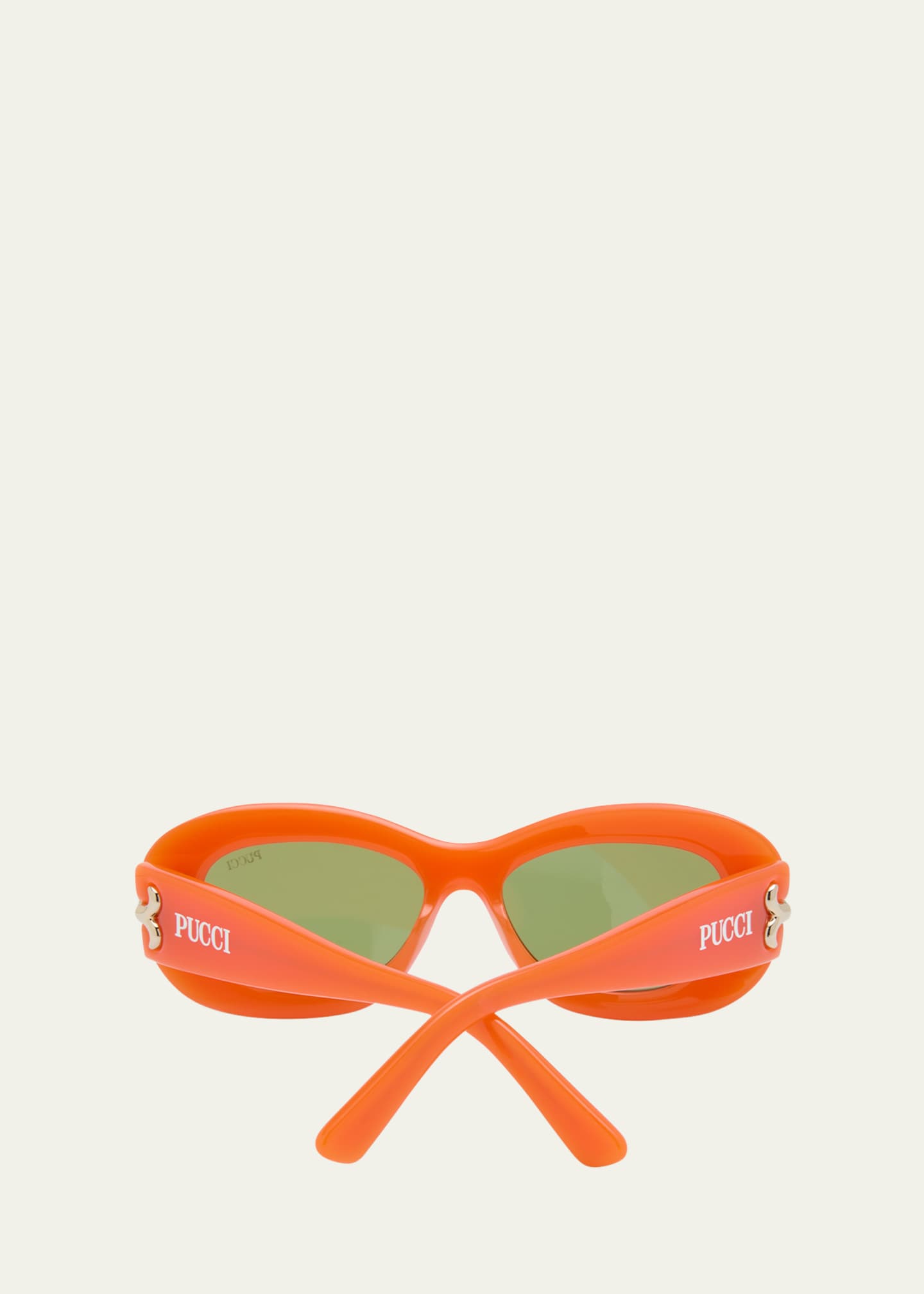 Pucci Filigree Acetate Oval Sunglasses - Bergdorf Goodman