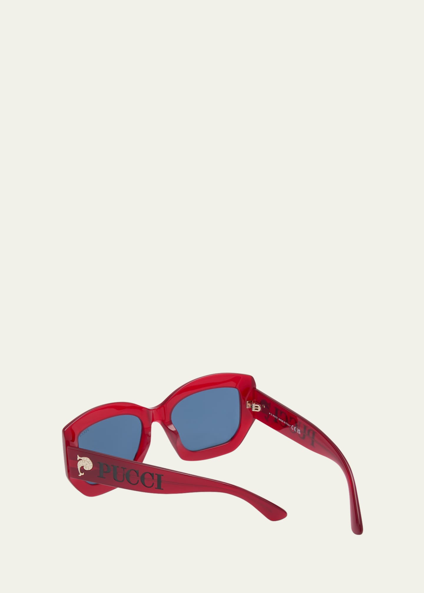 Emilio Pucci Gold Metal Sunglasses main image 0