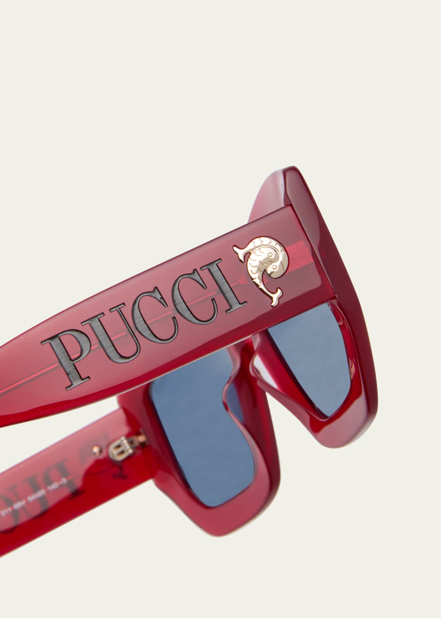 Emilio Pucci Rose Gold Metal Sunglasses