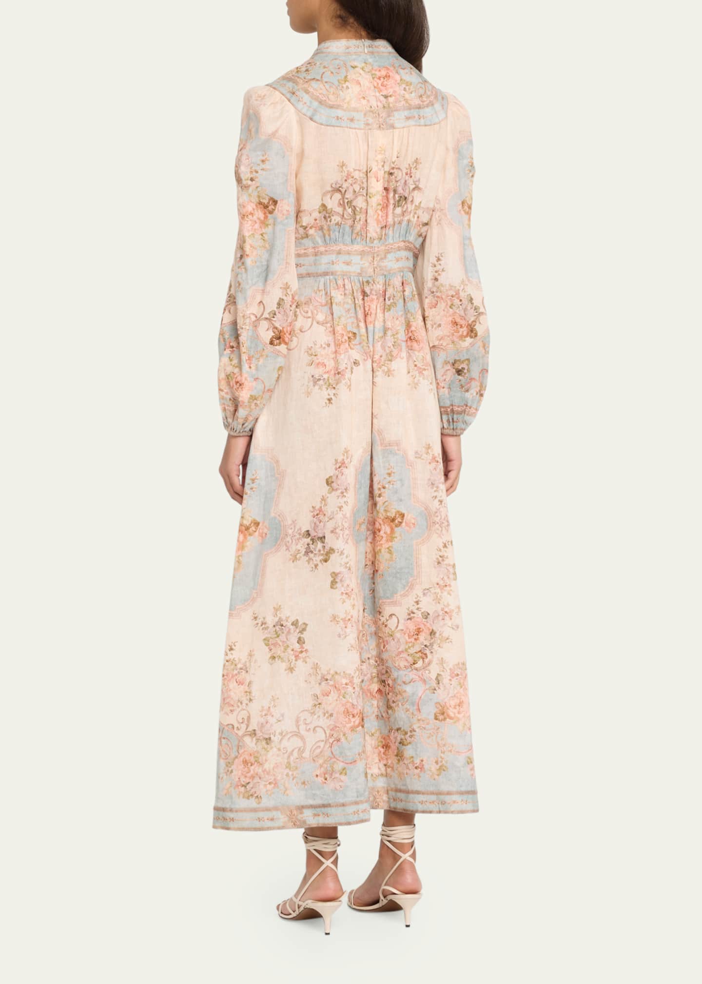 Robe Boston Proper à Encolure Plongeante Motif Fleuri Multicolore Taille M - Occasion Très Bon état