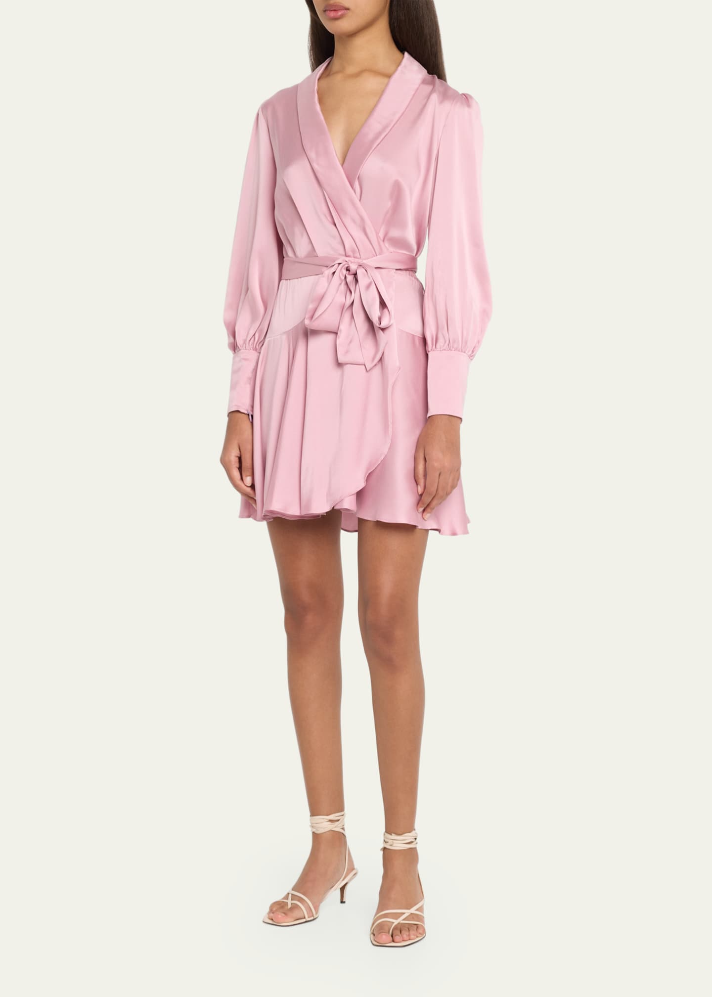Zimmermann Silk Wrap Mini Dress Bergdorf Goodman