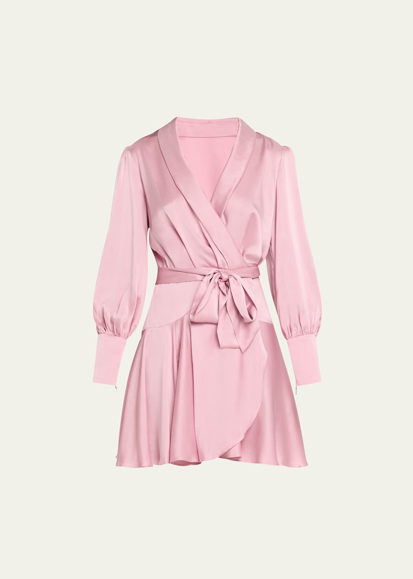 Zimmermann Silk Wrap Mini Dress Bergdorf Goodman