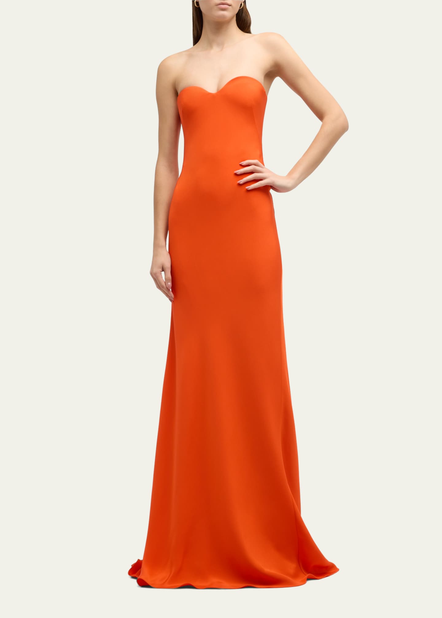 KOLTSON Silk Strapless Bustier Gown Bergdorf Goodman