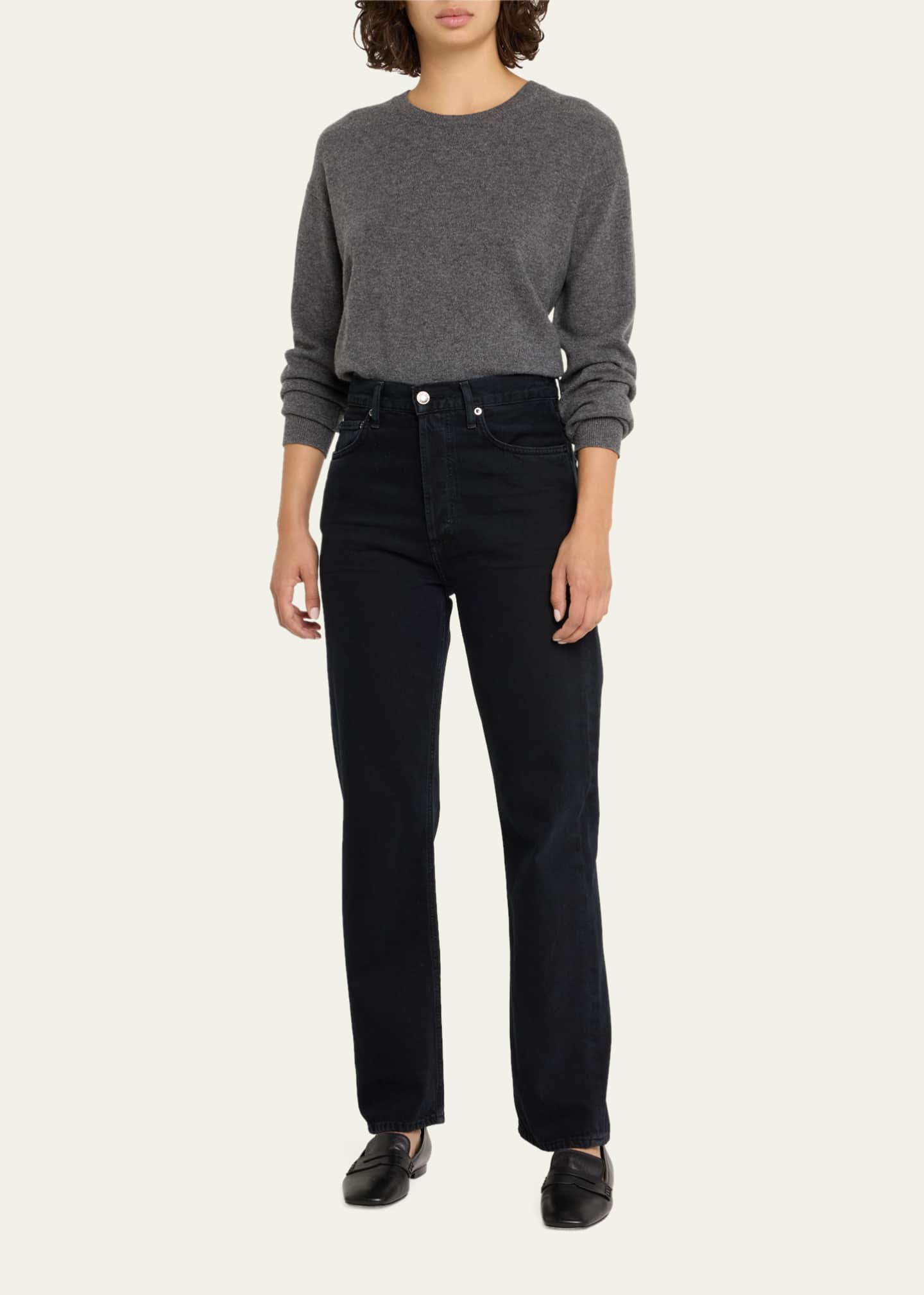 90's Pinch Waist High Rise Straight Jeans