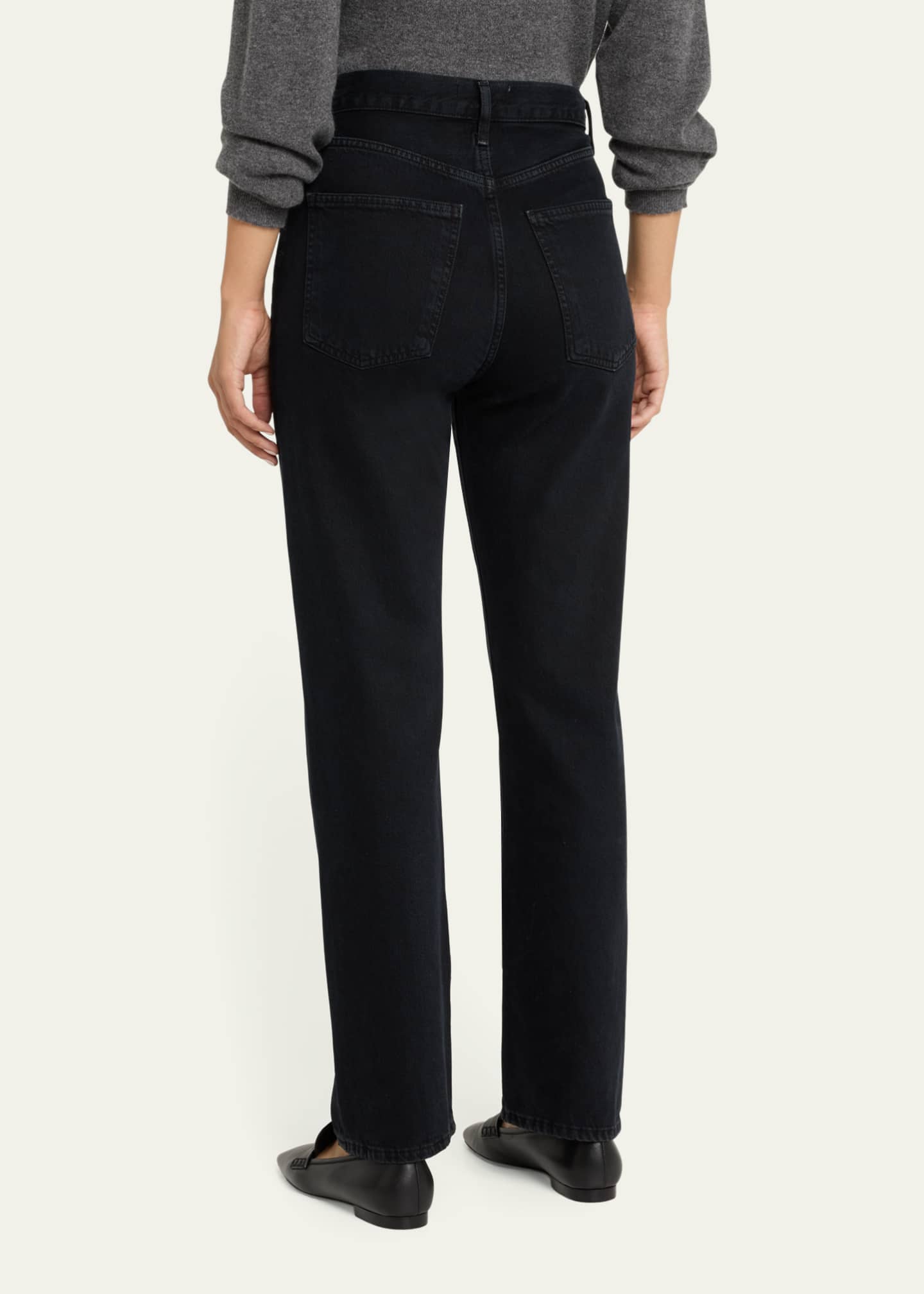 90's Pinch Waist High Rise Straight Jeans