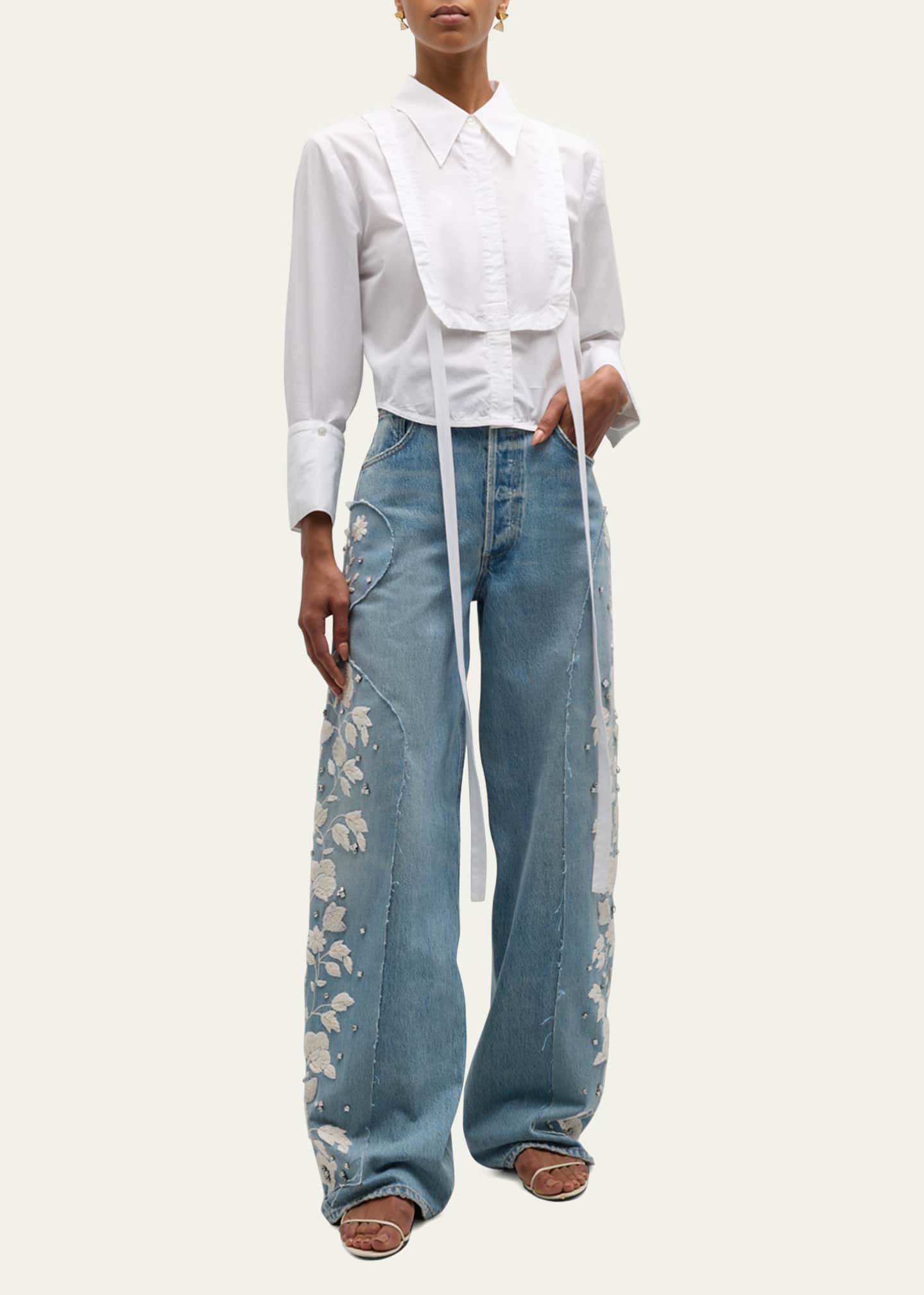 Citizens of Humanity Ayla High Rise Embroidered Baggy Jeans