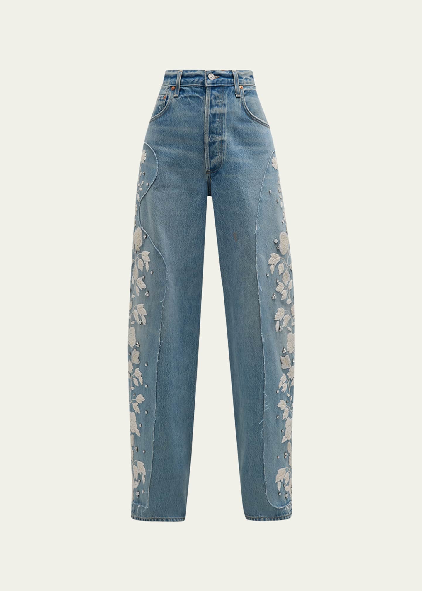 Citizens of Humanity Ayla High Rise Embroidered Baggy Jeans
