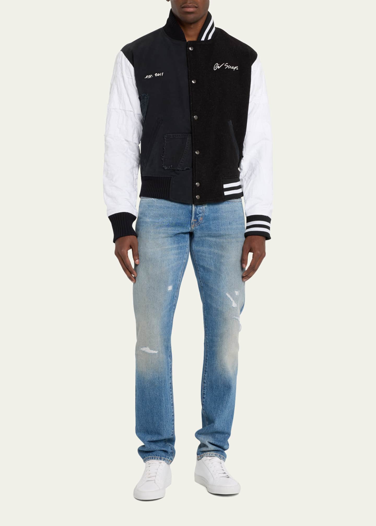Varsity bomber jacket on sale mens