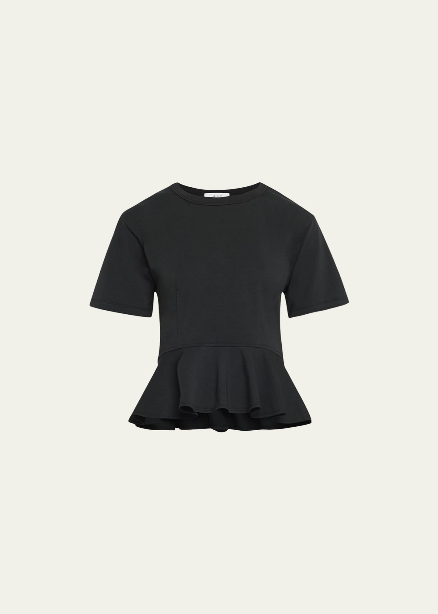 Black peplum tee hotsell