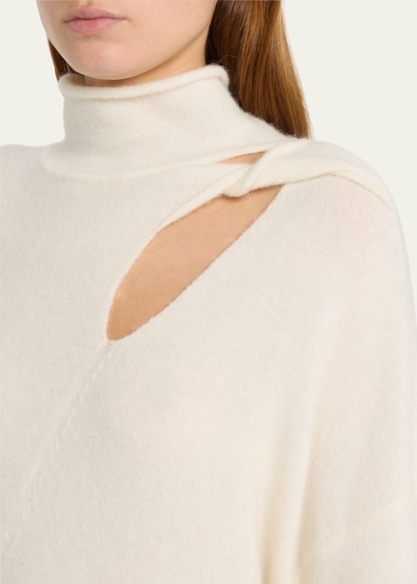 Cut out outlet turtleneck sweater