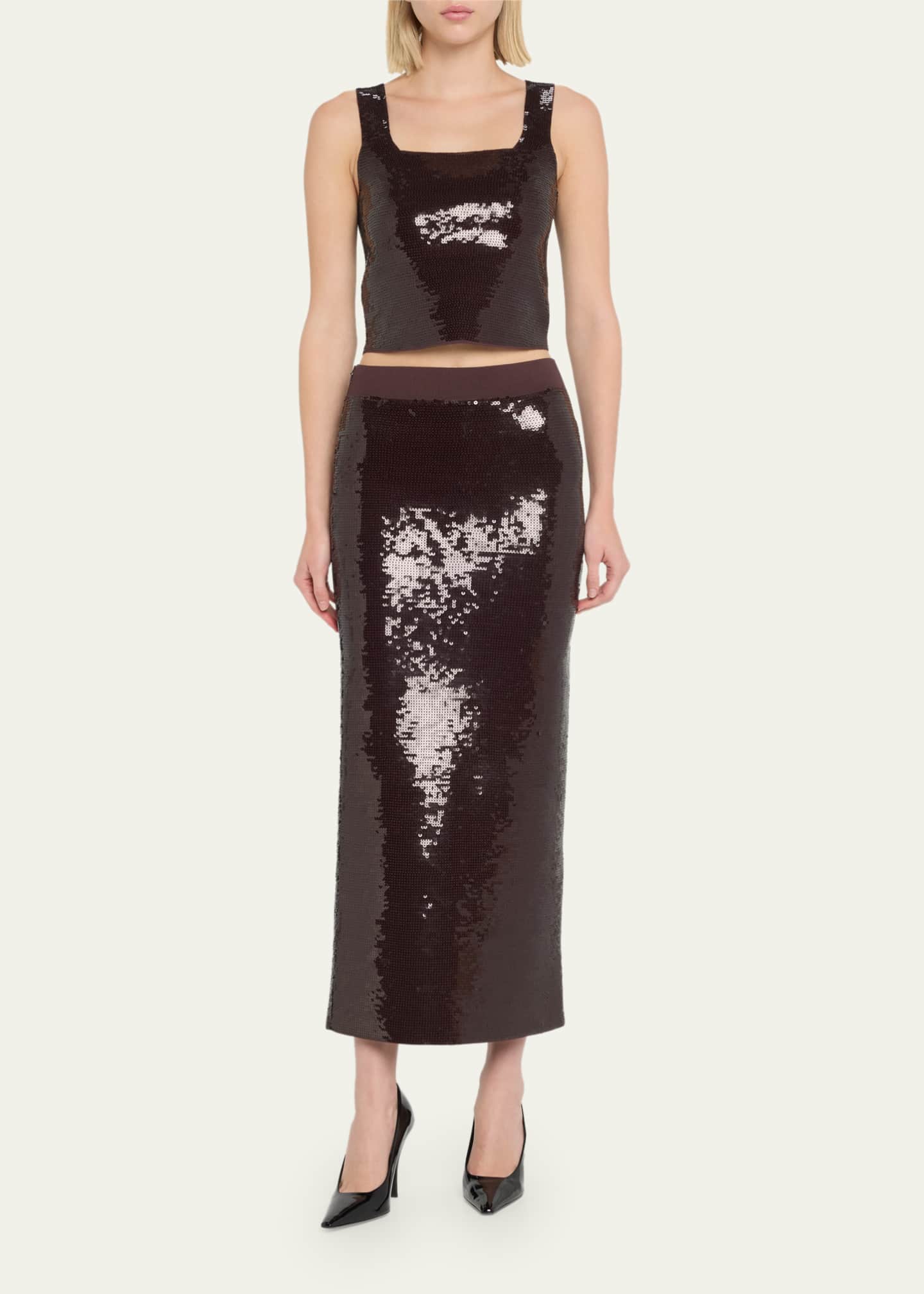 A.L.C. Joan Pull On Sequin Midi Skirt Bergdorf Goodman