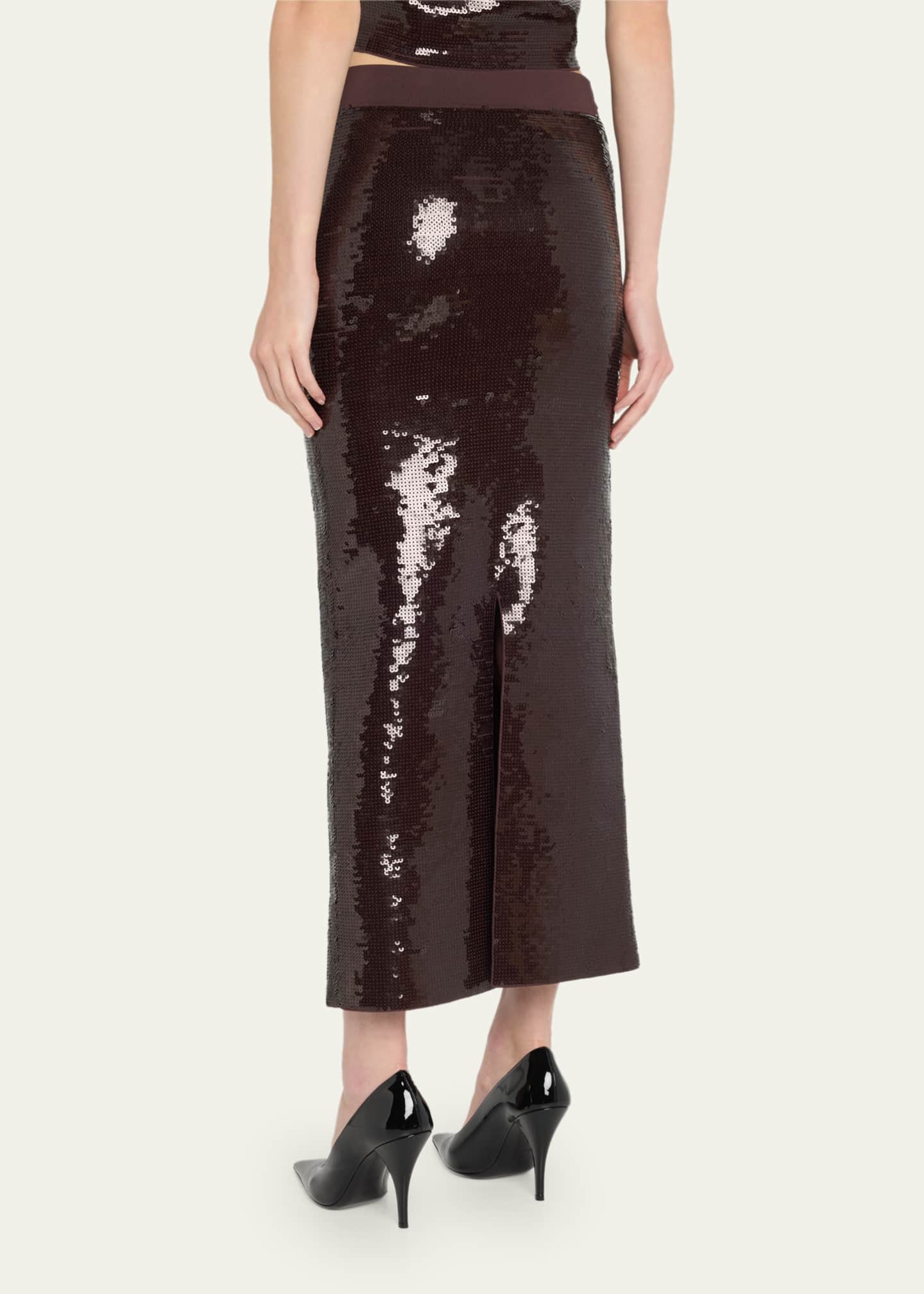 Joa sequin shop midi skirt
