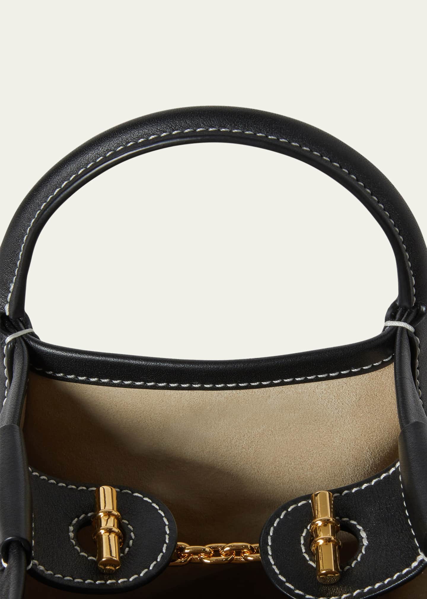 Loro Piana Bale Micro Rounded Leather Top-Handle Bag Image 4 of 5