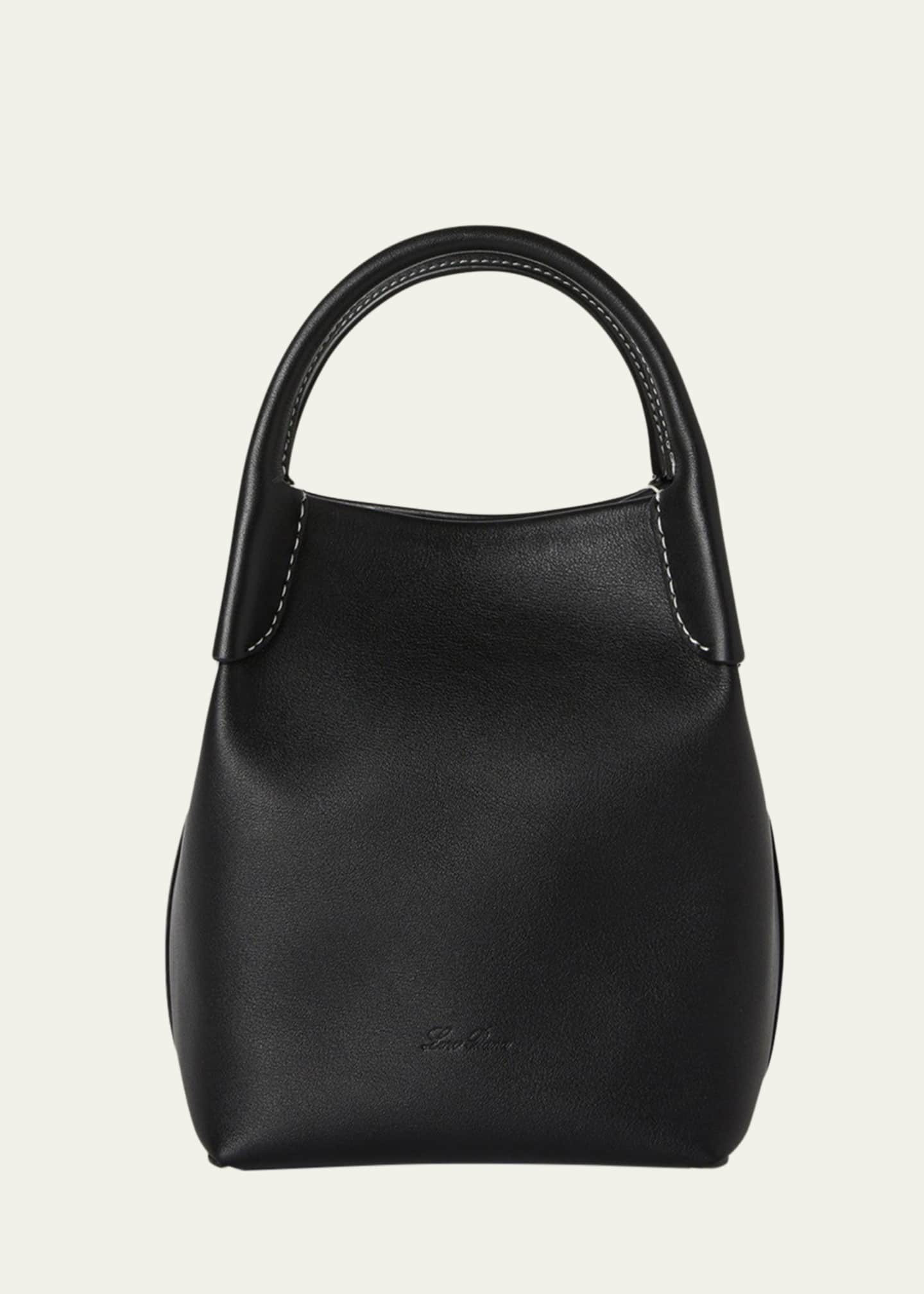 Loro Piana Bale Micro Rounded Leather Top-Handle Bag Image 1 of 5