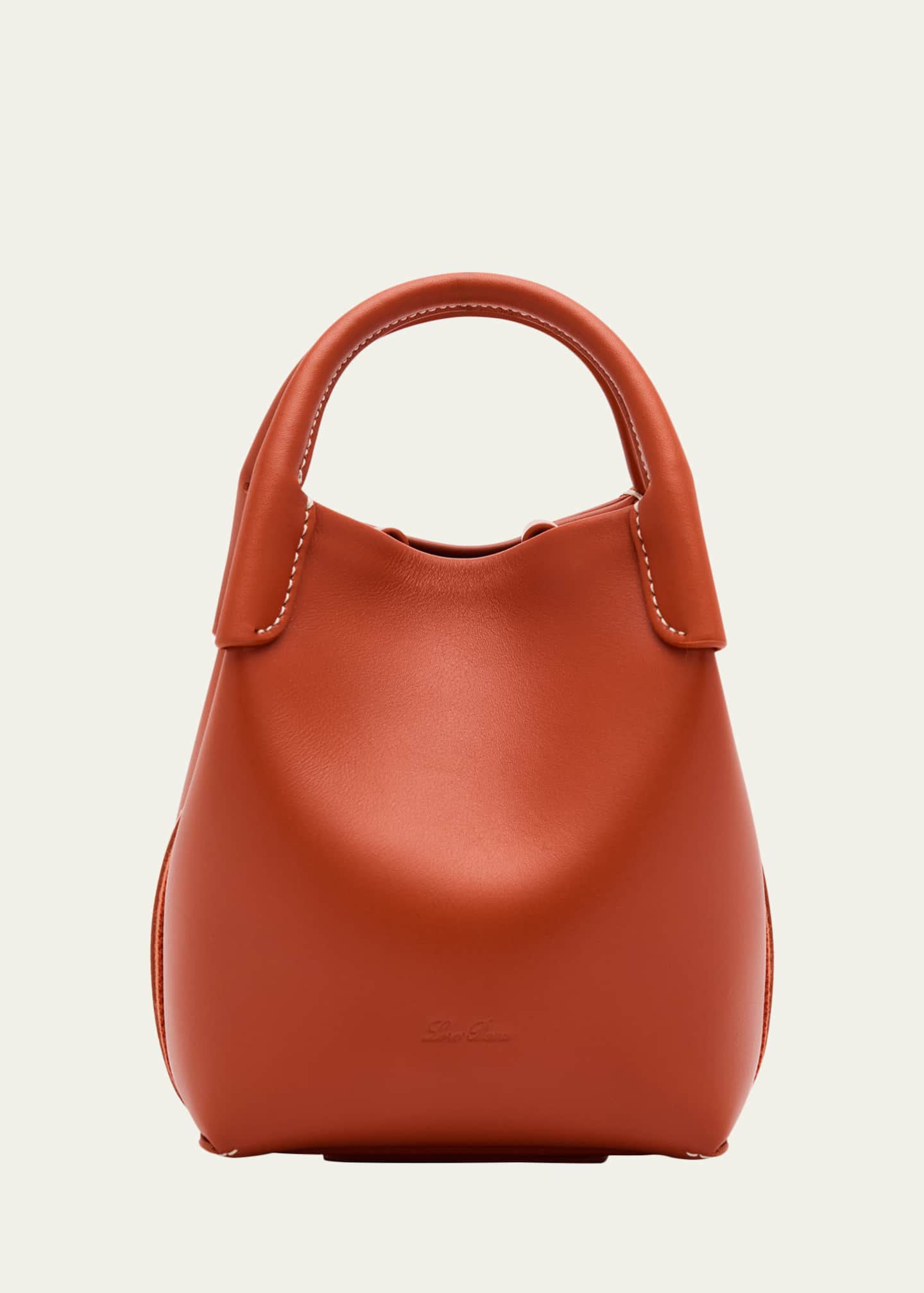 Loro Piana Bale Micro Rounded Leather Top-Handle Bag - Bergdorf