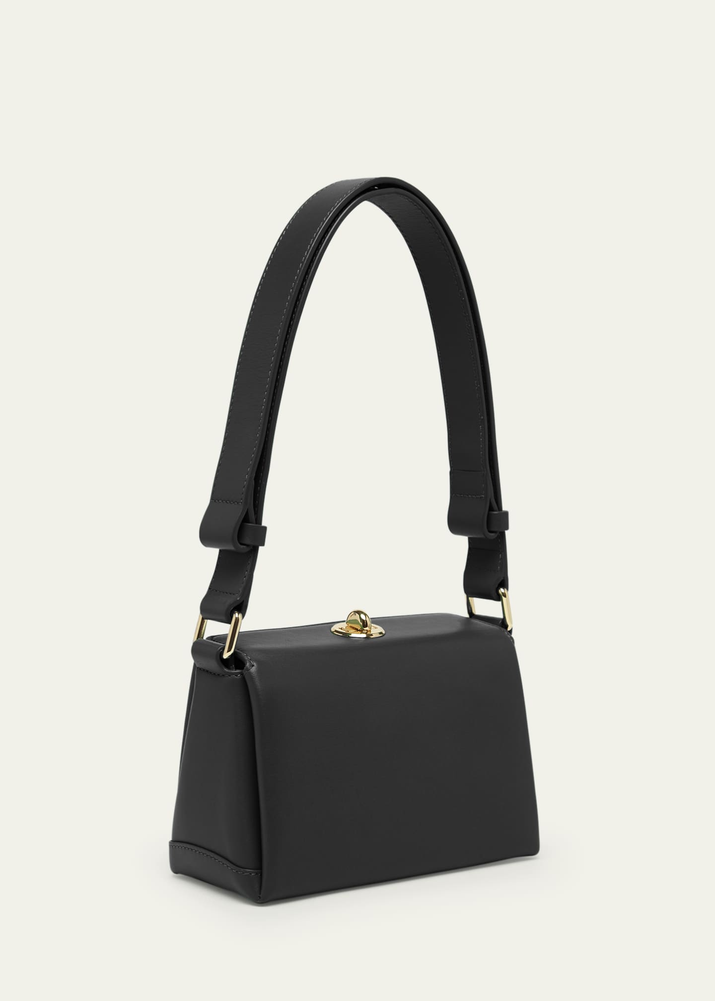 Mini Turn-Lock Leather Shoulder Bag