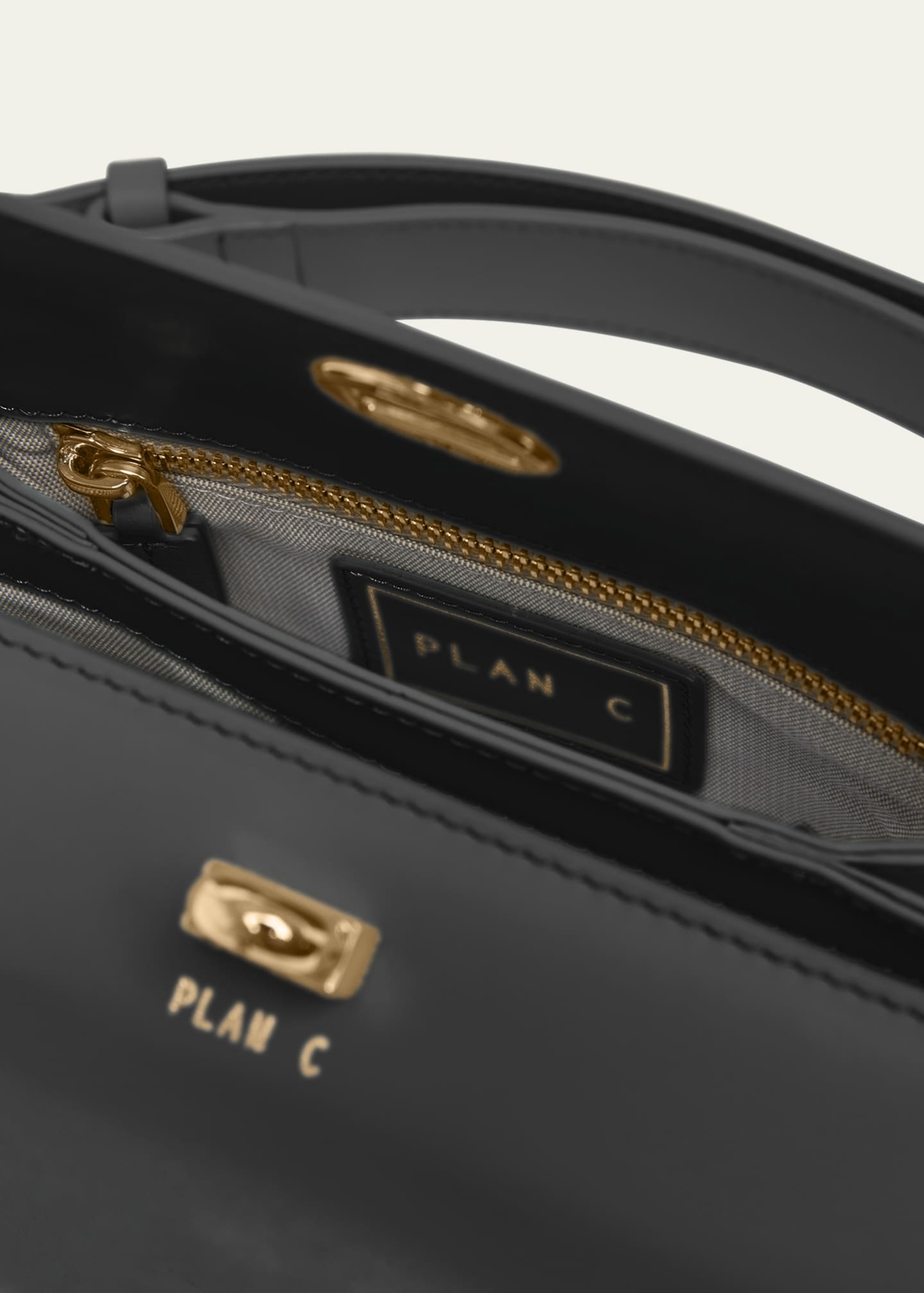 Mini Turn-Lock Leather Shoulder Bag