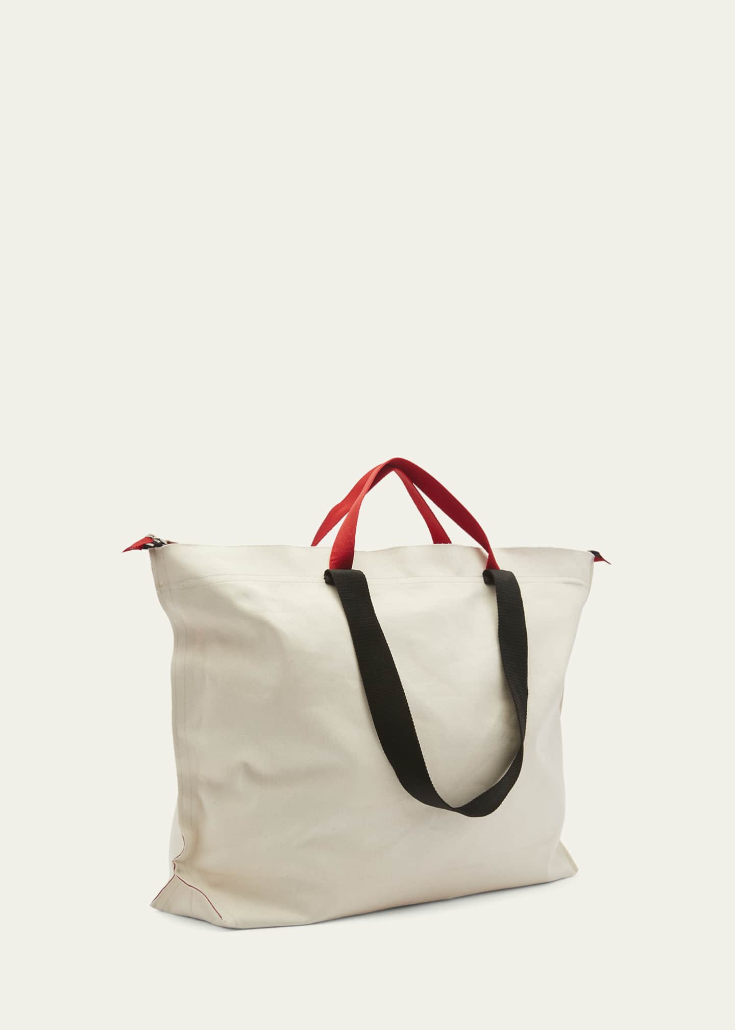 Plan C Large Pili and Bianca Canvas Shopper Tote Bag Image 3 of 5