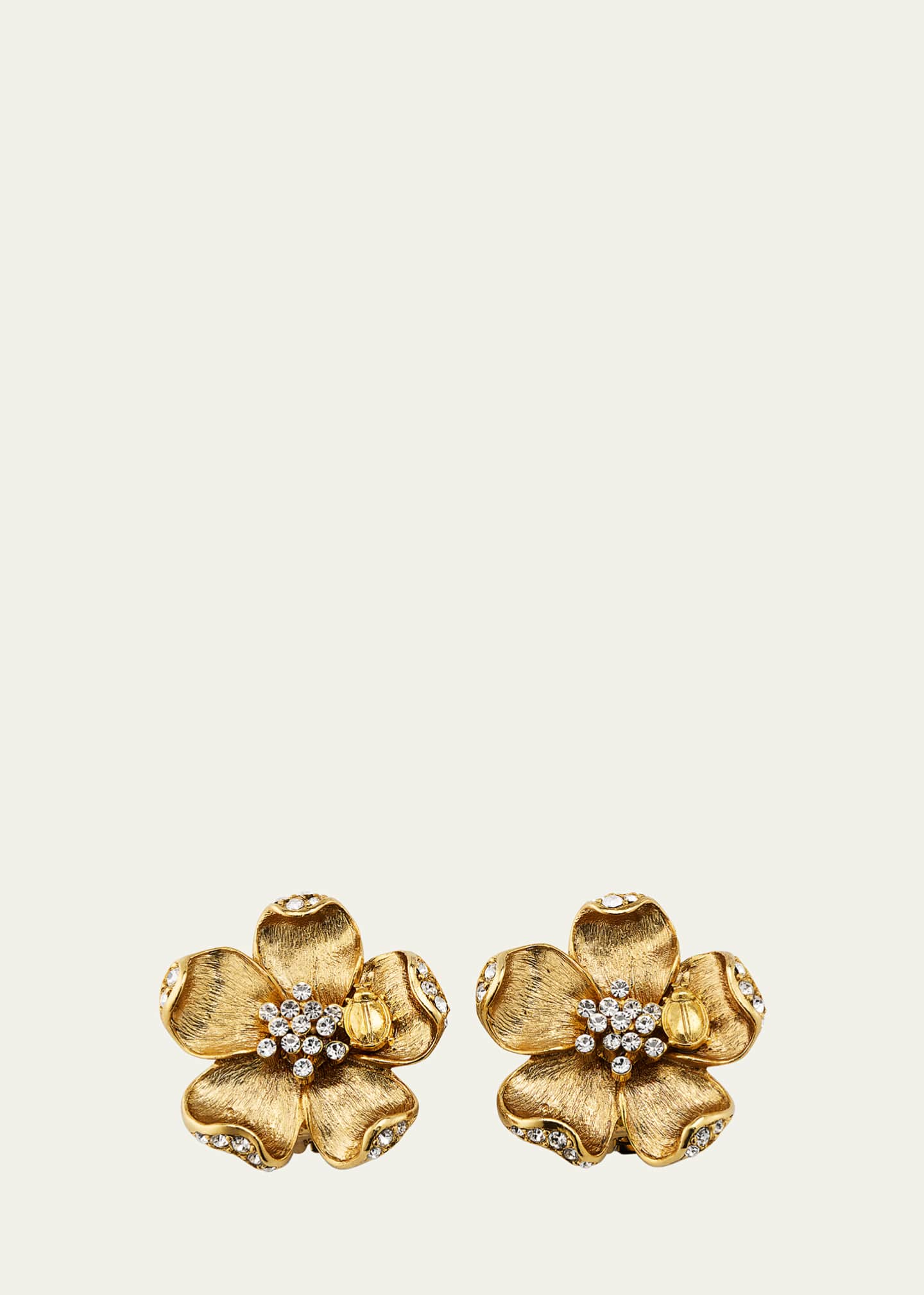 Oscar de la new arrivals renta flower earrings