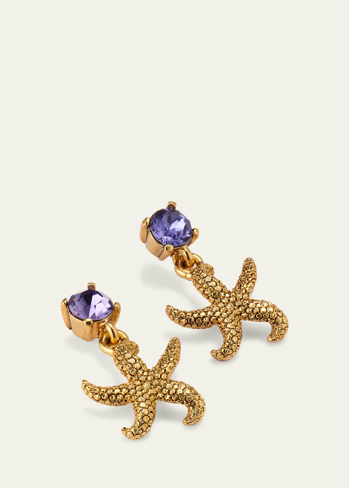 Oscar de la Renta Crystal Starfish Earrings Bergdorf Goodman
