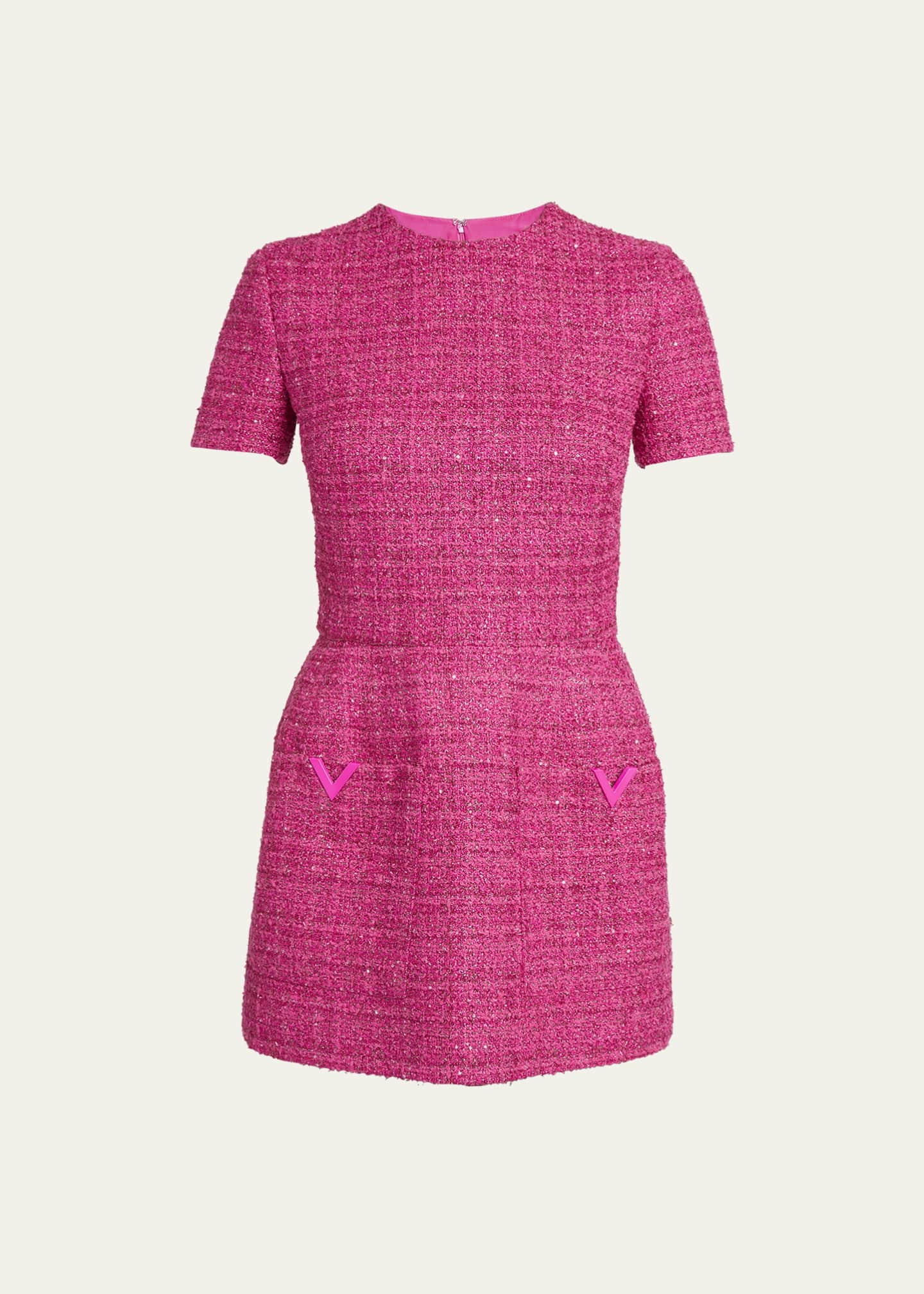 Short sleeve discount tweed dress