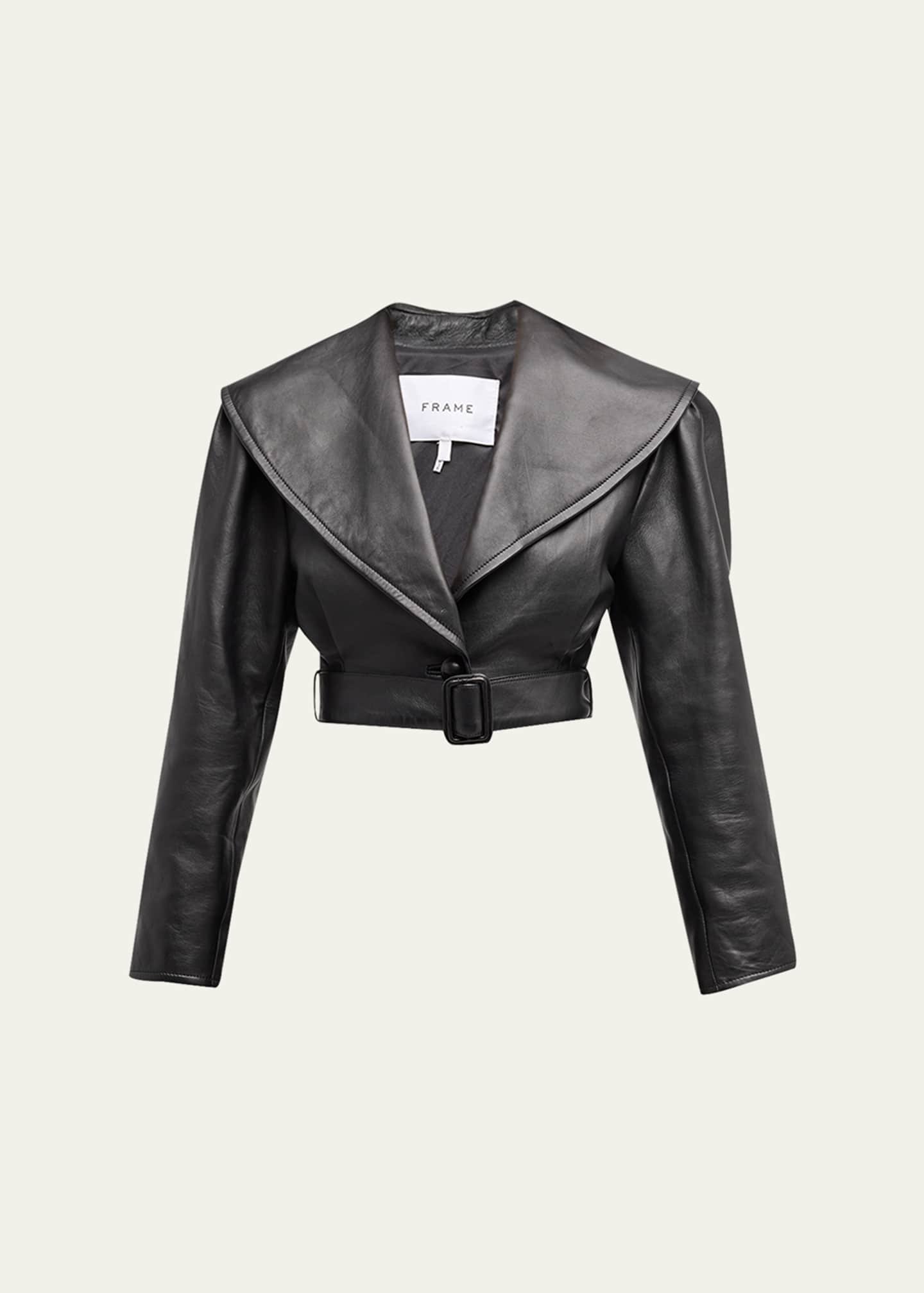 Frame discount leather blazer