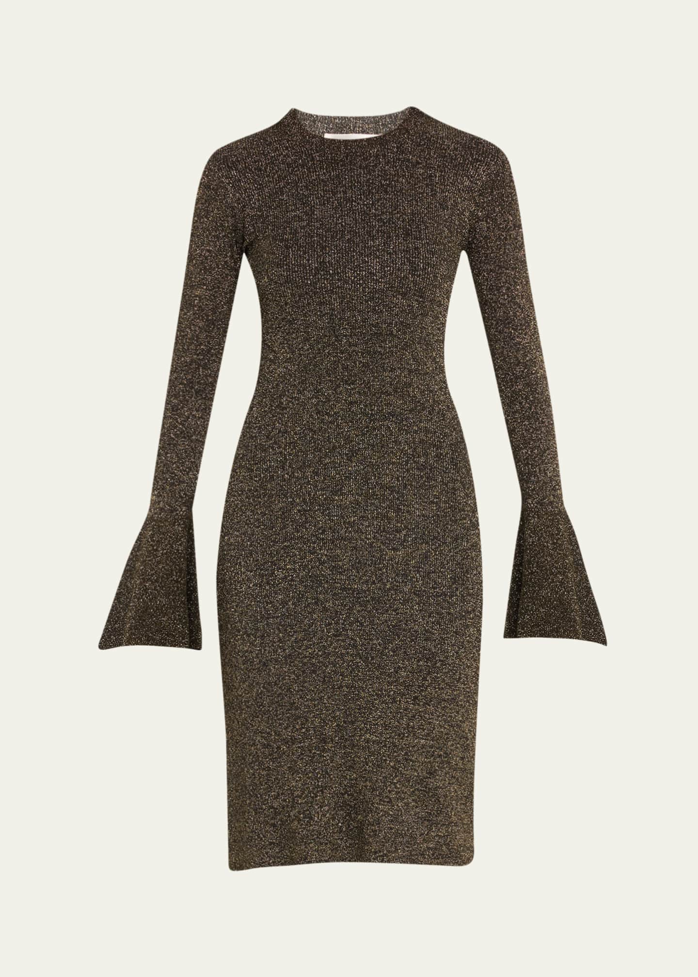 Leather top midi dress