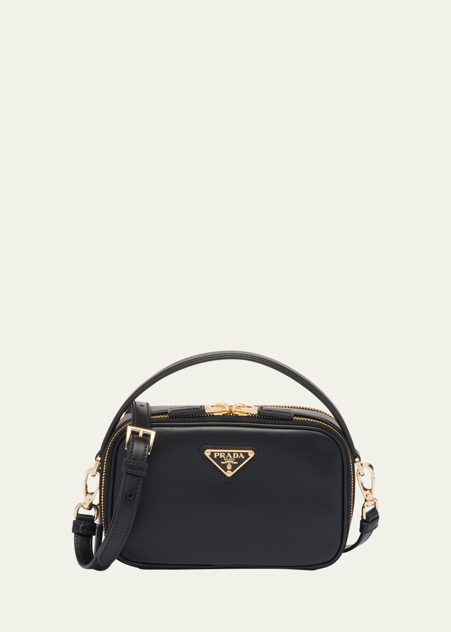 Prada Odette Double-Zip Leather Top-Handle Bag Image 1 of 4