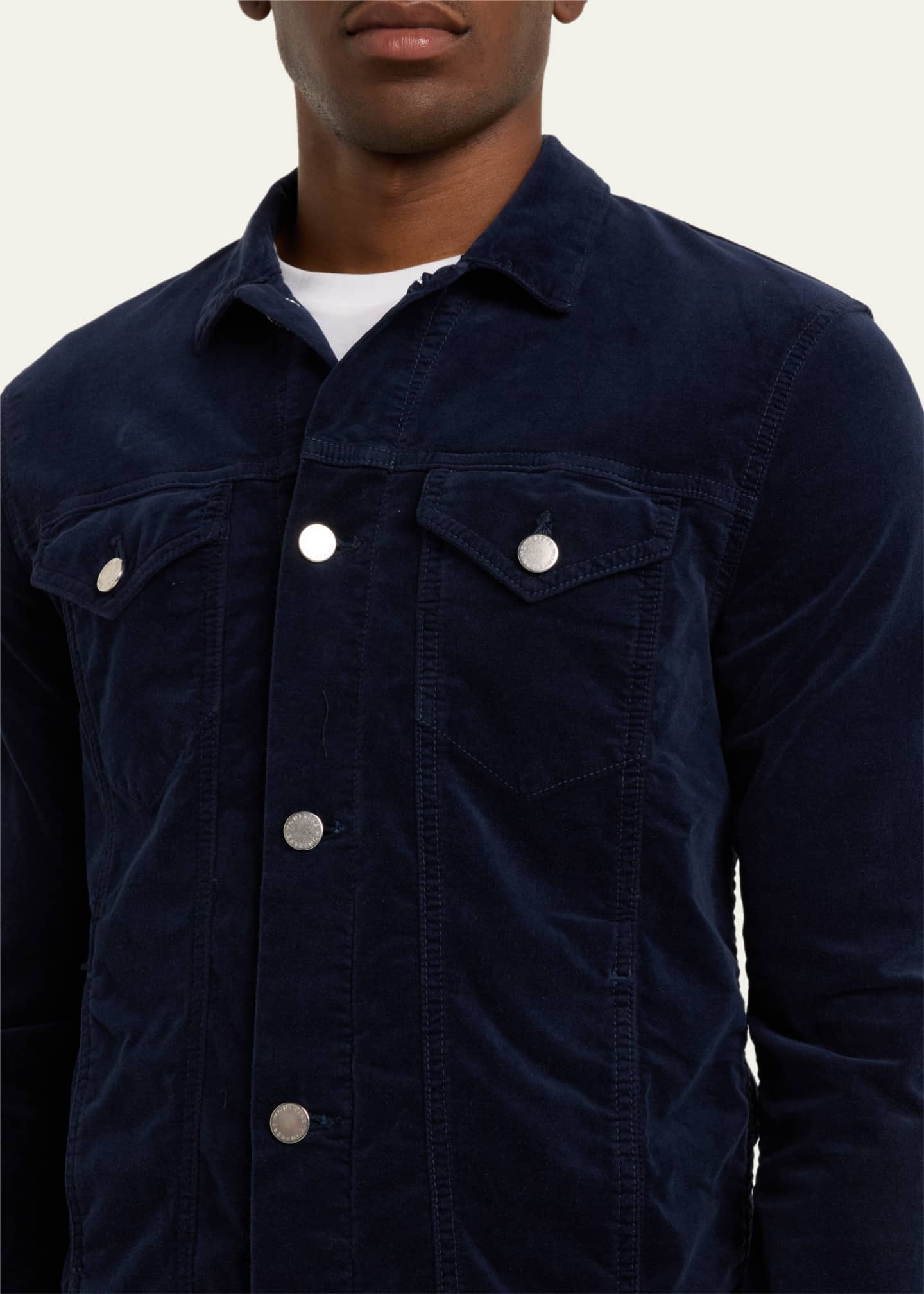 Velvet trucker jacket mens deals
