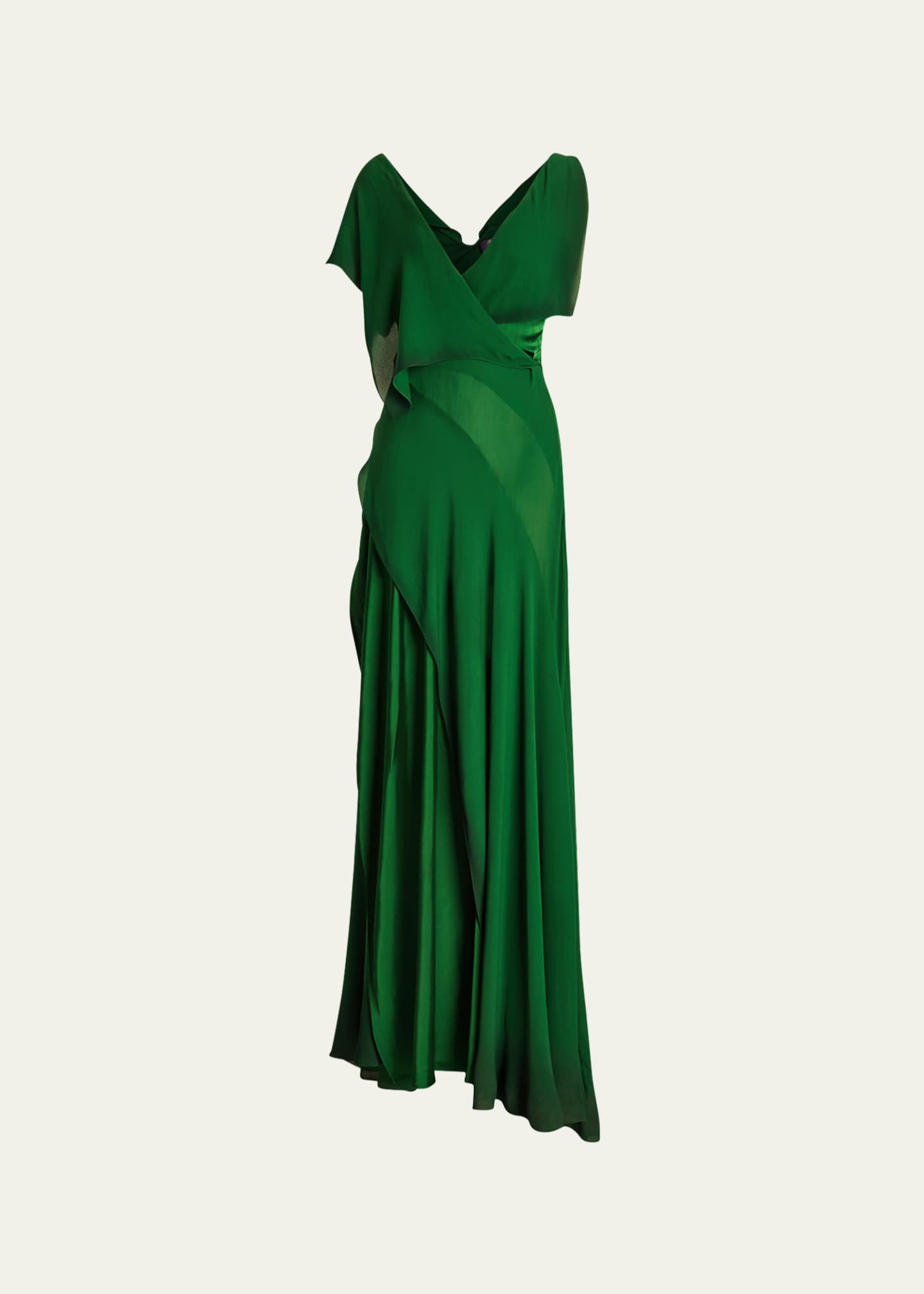 Ralph Lauren Collection Johnathon Georgette Tiered Gown