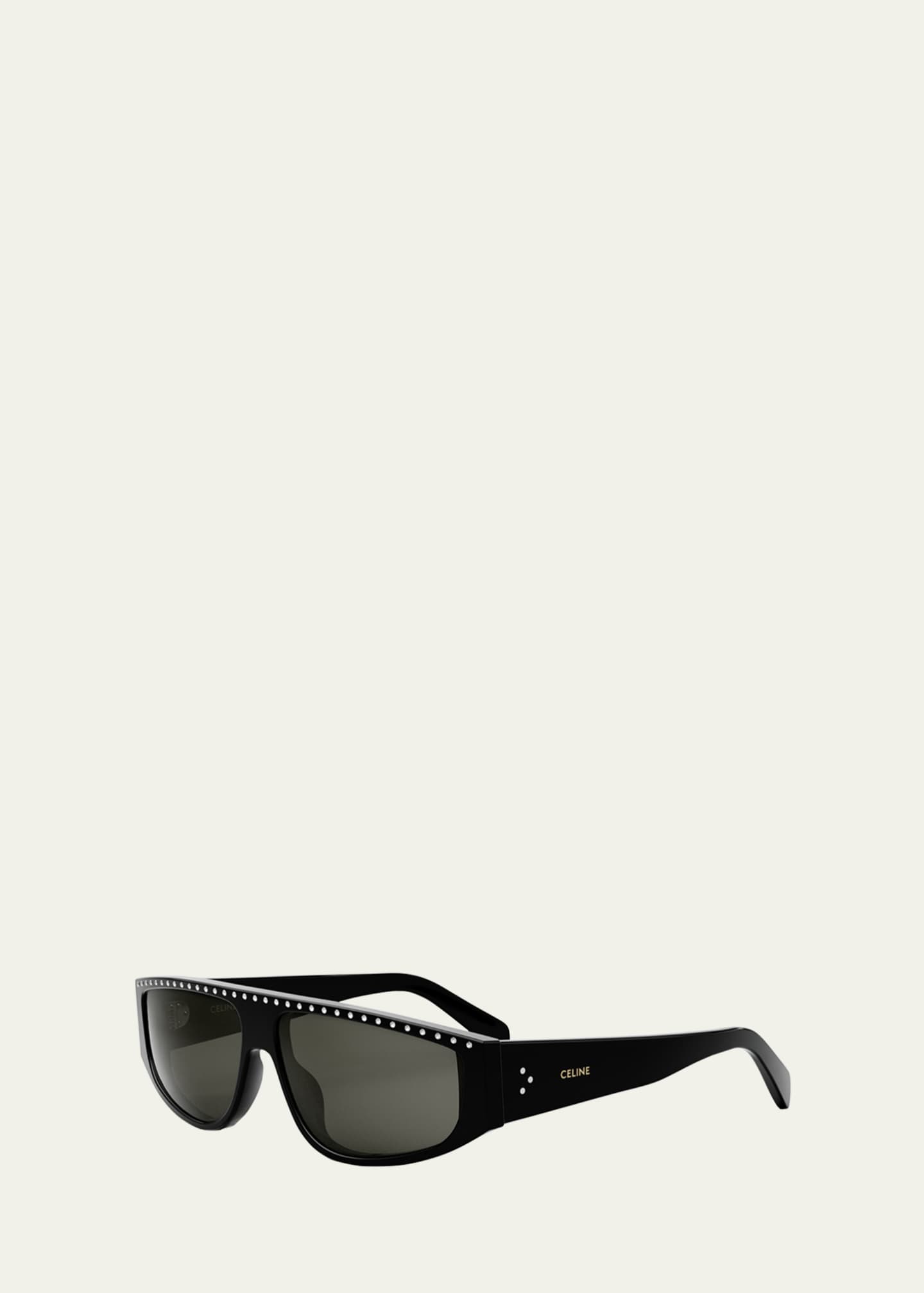 Celine Men's Animation Acetate Rectangle Sunglasses Image 2 of 3