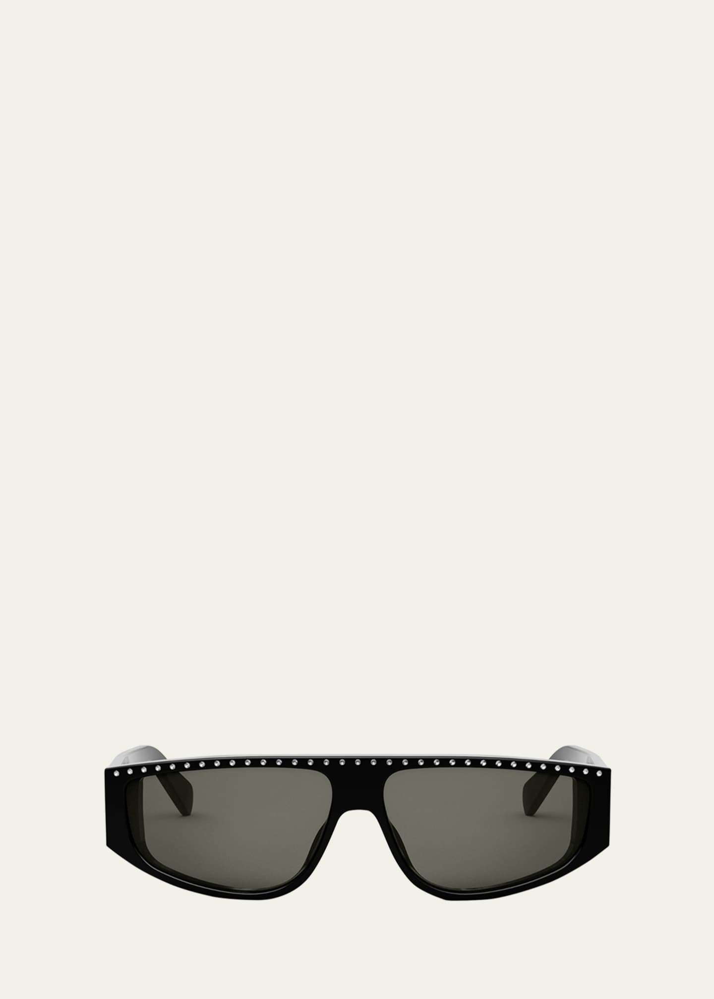 Celine Men's Animation Acetate Rectangle Sunglasses Image 1 of 3