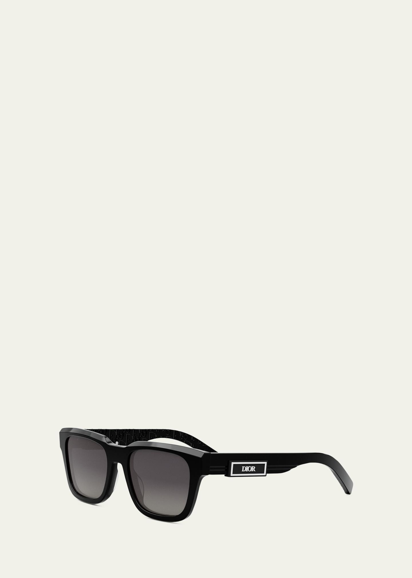 Dior Women\'s Sunglasses Silver Frame with Black Gradient Lenses Dior Dark Grey Rectangular Ladies Sunglasses DIORPACIFIC S1U  main image 2