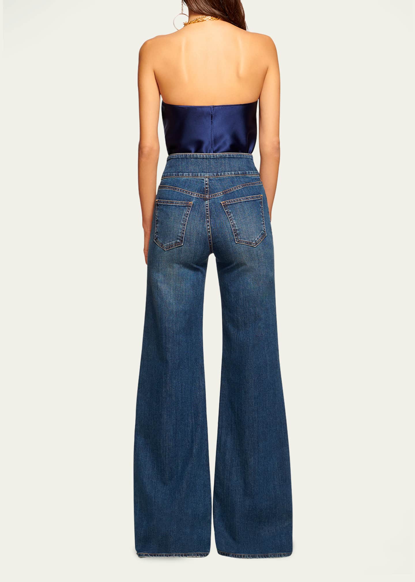 Ramy Brook Liv High-Rise Wide-Leg Jeans Image 3 of 4