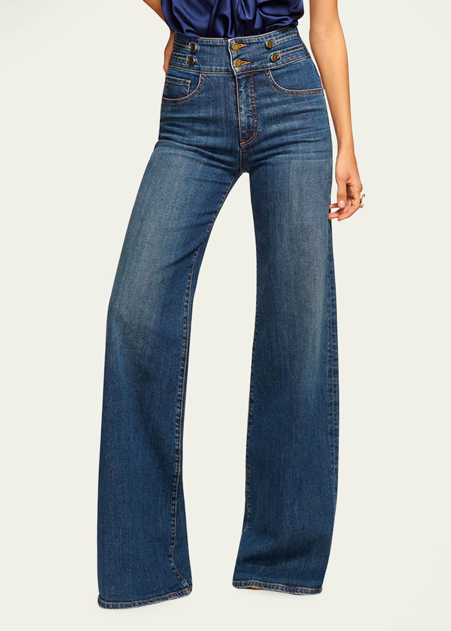 Ramy Brook Liv High-Rise Wide-Leg Jeans Image 4 of 4
