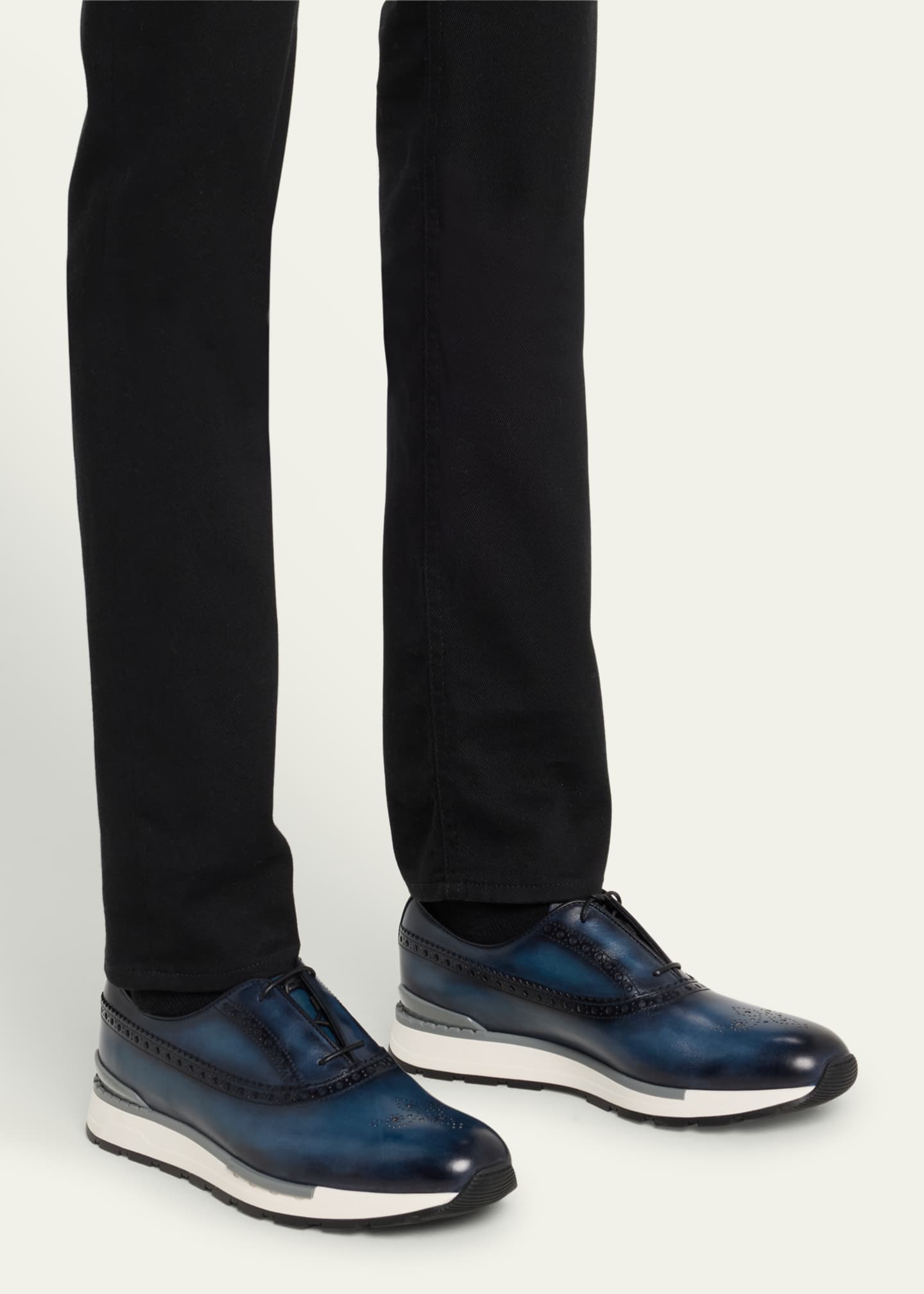 Berluti Men's Fast Track Oxford Sneakers Image 2 of 5