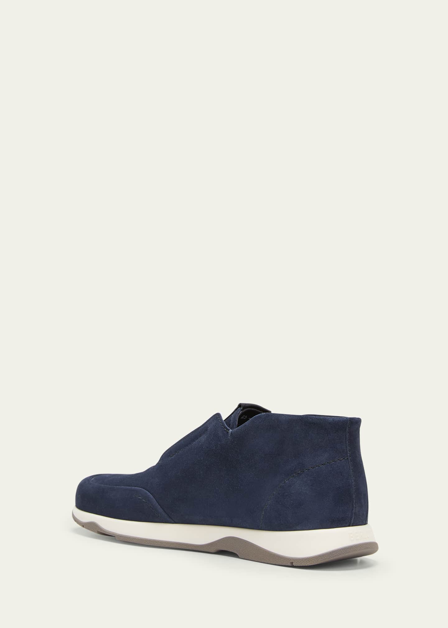 Berluti Men's Echappee Suede Slip-On Loafer Boots Image 3 of 4